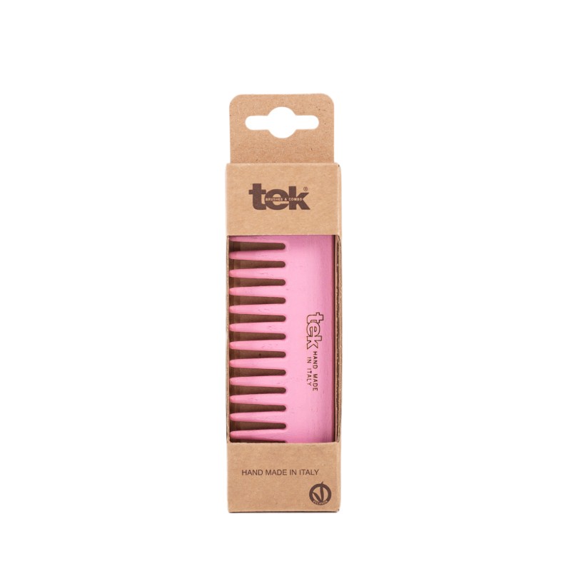 Tek - Pettine Piccolo a Denti Radi Rosa