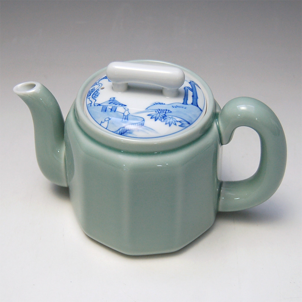 笹青磁染付山水 面取急須 | 商品詳細 | 高島屋オンラインストア