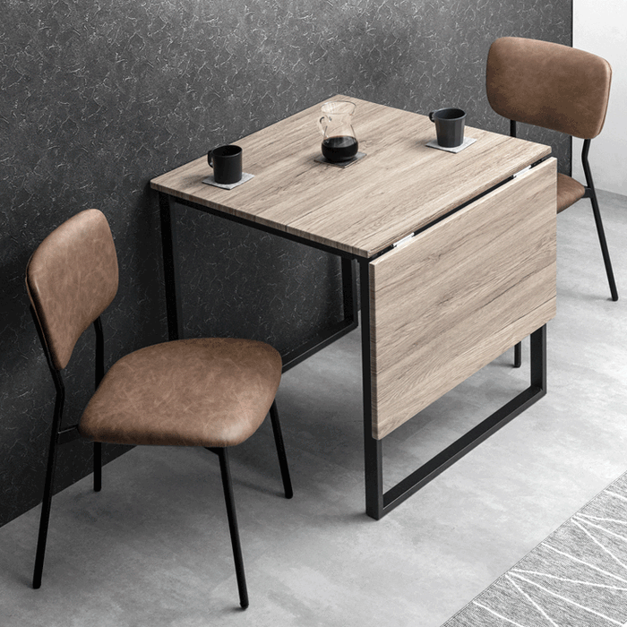 幅75 120］伸長式ダイニングテーブル 3点セット 2人掛け ダイニング