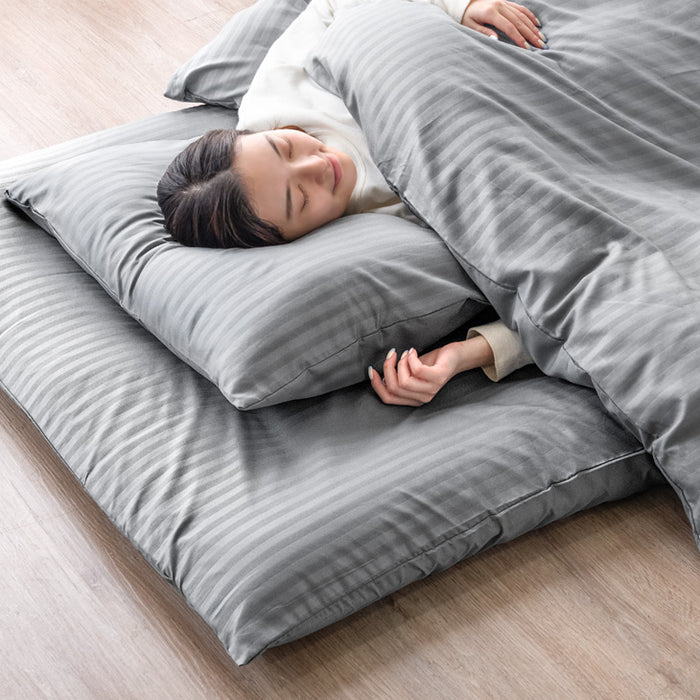 セミダブル] 布団7点セット 増量1.8kg 掛け布団 固綿入り 三層敷布団