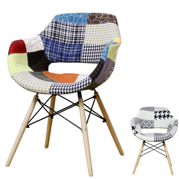デザインチェア パッチワークデザイン チェア ダイニングチェア