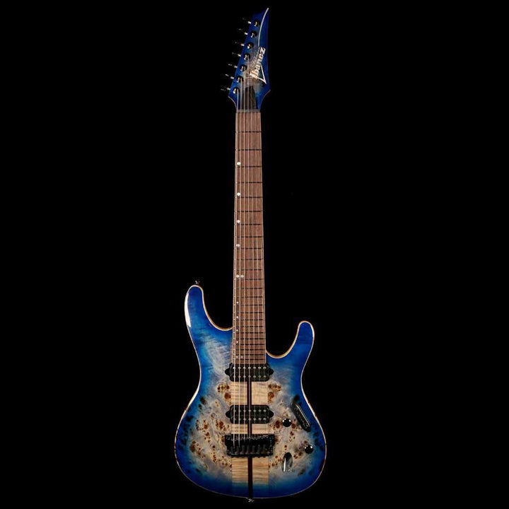 Ibanez S Premium S1027PBF 7-String Cerulean Blue Burst | The Music Zoo
