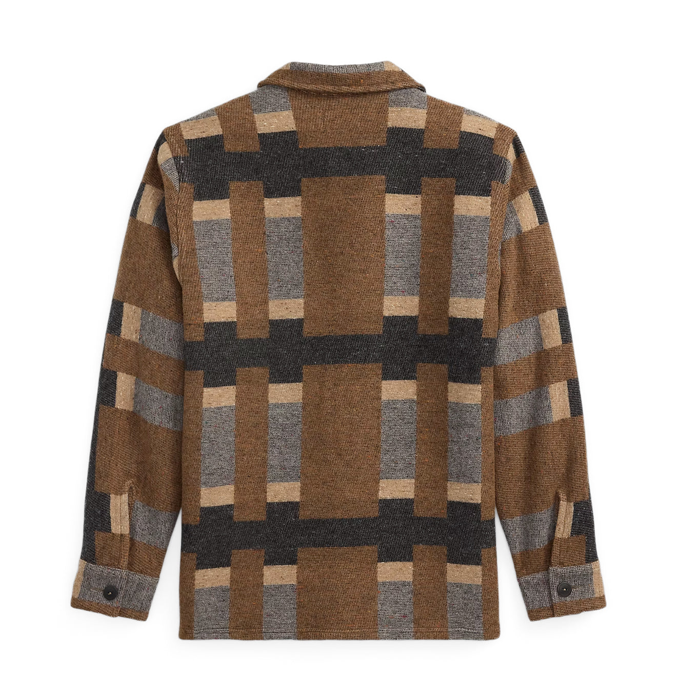 RRL By Ralph Lauren Wool Blend Jacquard Shirt Blue Multi | The