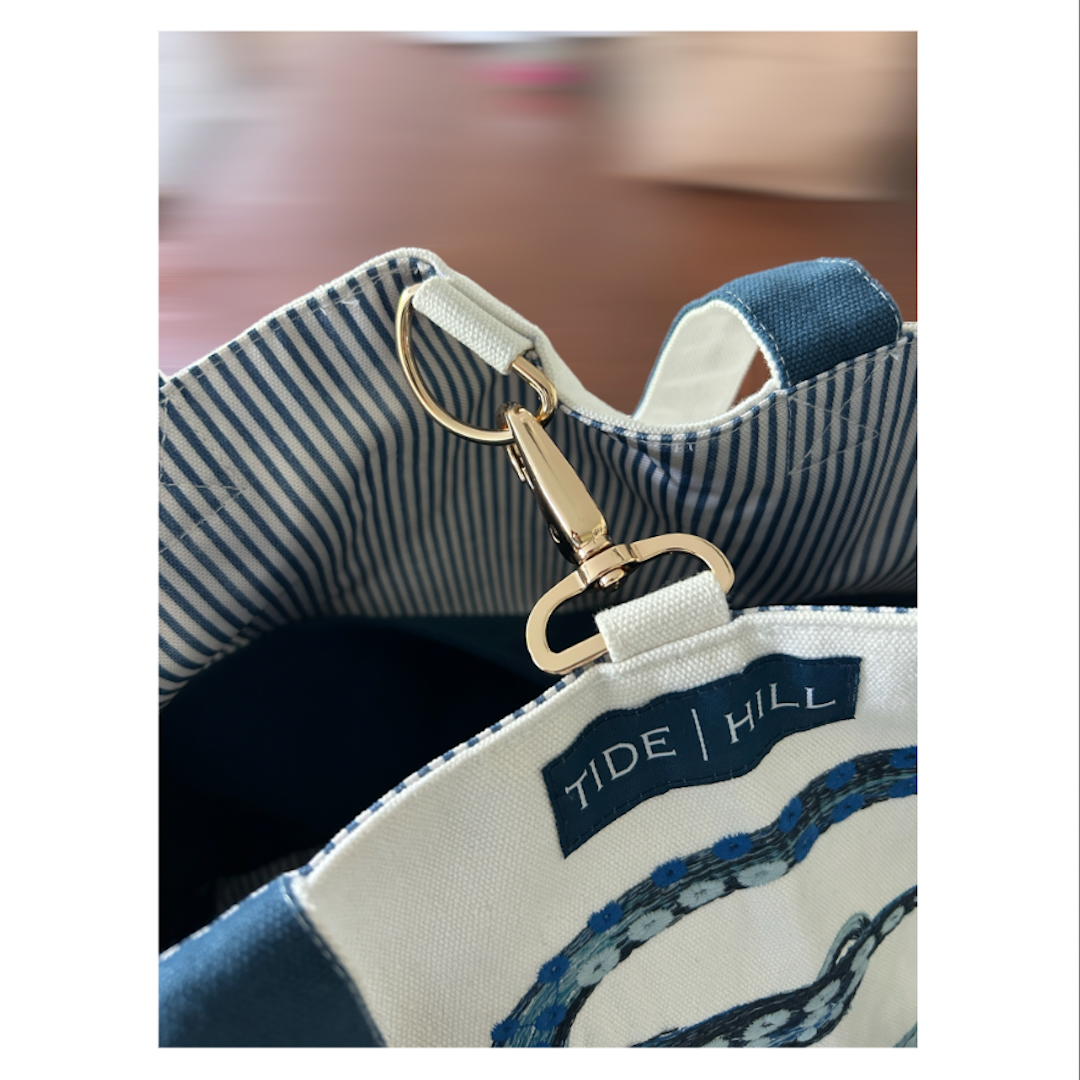 Blue Crab Embroidered Tote Bag – Tide Hill