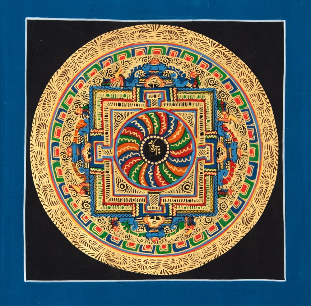 一点物〕タンカ - カーラチャクラマンダラ[25cm x 25cm] の通販