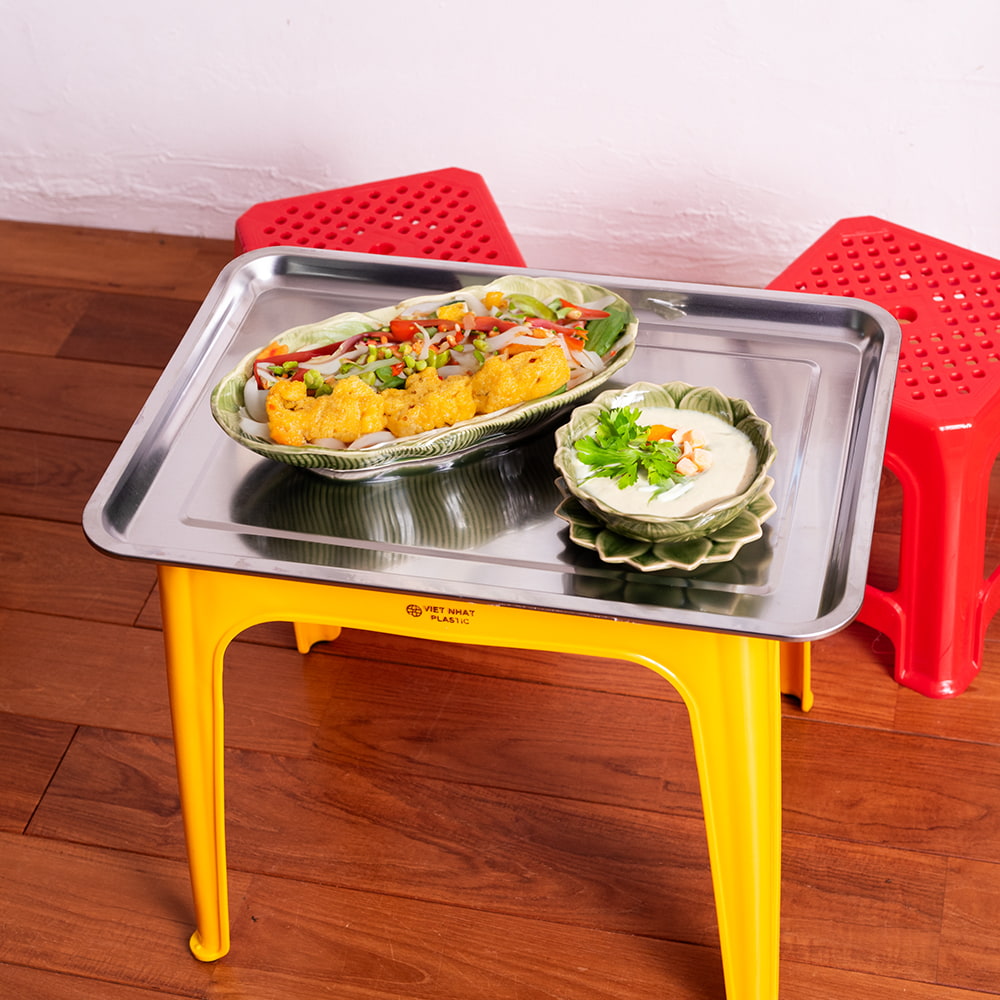 ベトナム屋台やレストランで大活躍 特大 お盆 トレー 約49cm×約34cm