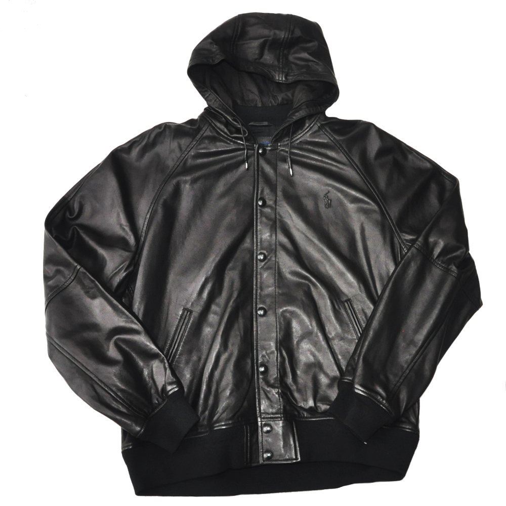 POLO RALPH LAUREN / ポロラルローレン ONE PONY LAMB LEATHER HOODEY