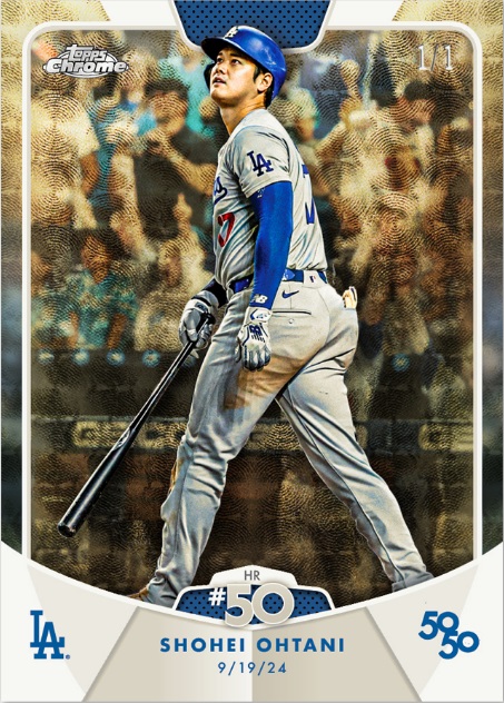 大谷の「50-50」トレカを新発売！ お宝カードを多数、封入で完売必至