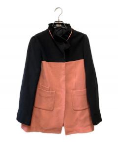 中古・古着通販】MARNI (マルニ) ノーカラーコート ネイビー サイズ