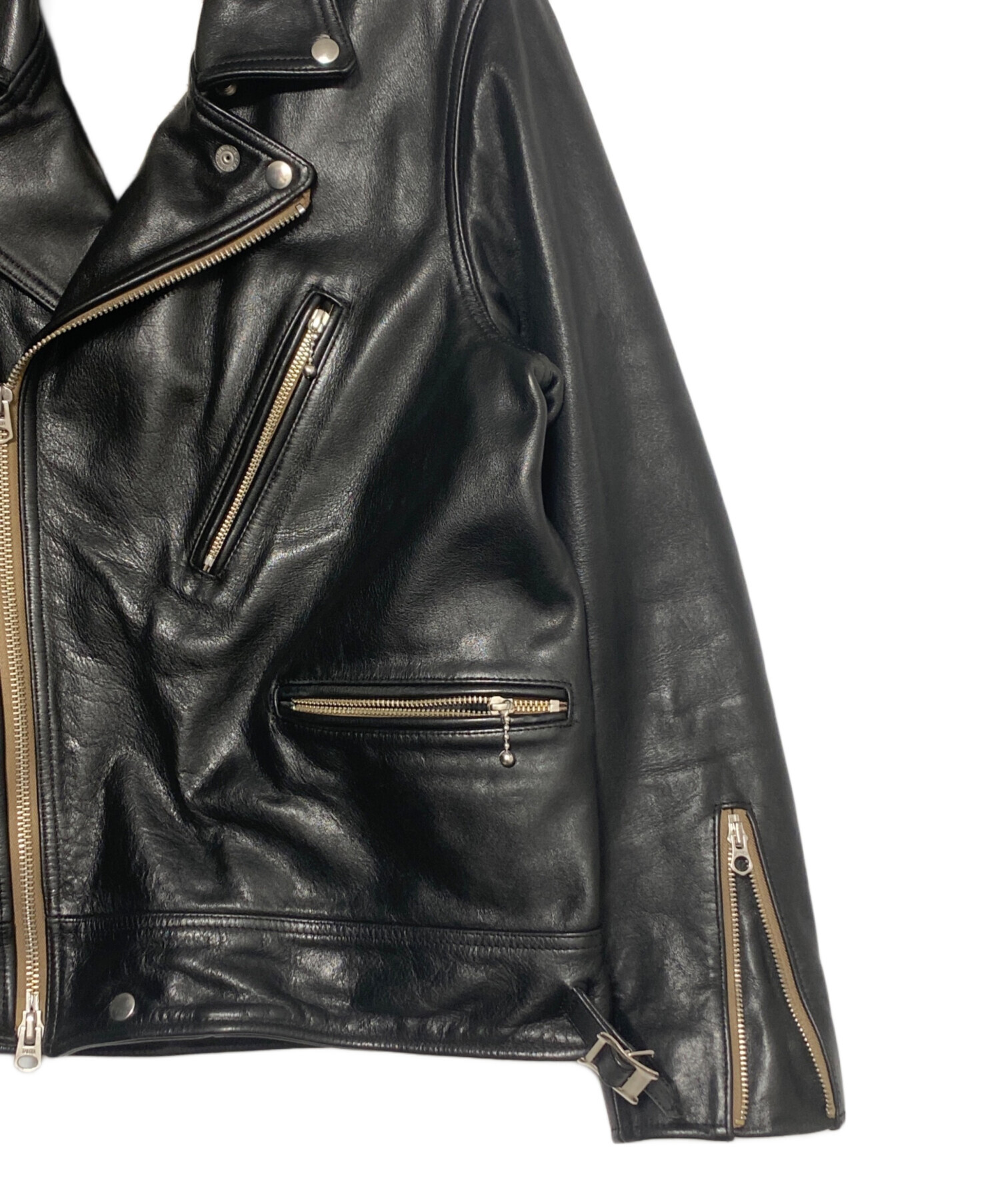 中古・古着通販】SEVESKIG (セヴシグ) レザーライダースジャケット