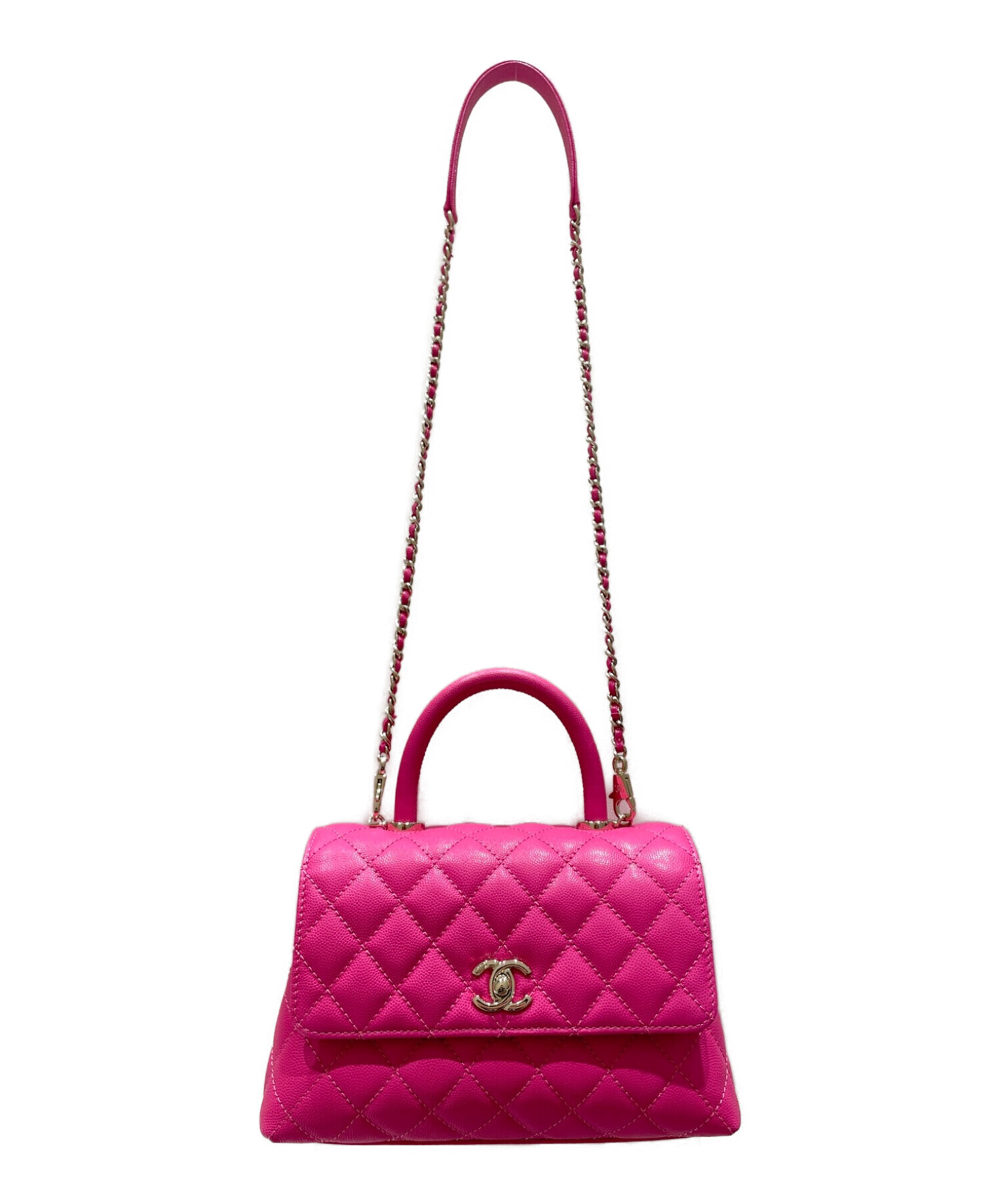 中古・古着通販】CHANEL (シャネル) ココハンドル 24 ピンク サイズ:24