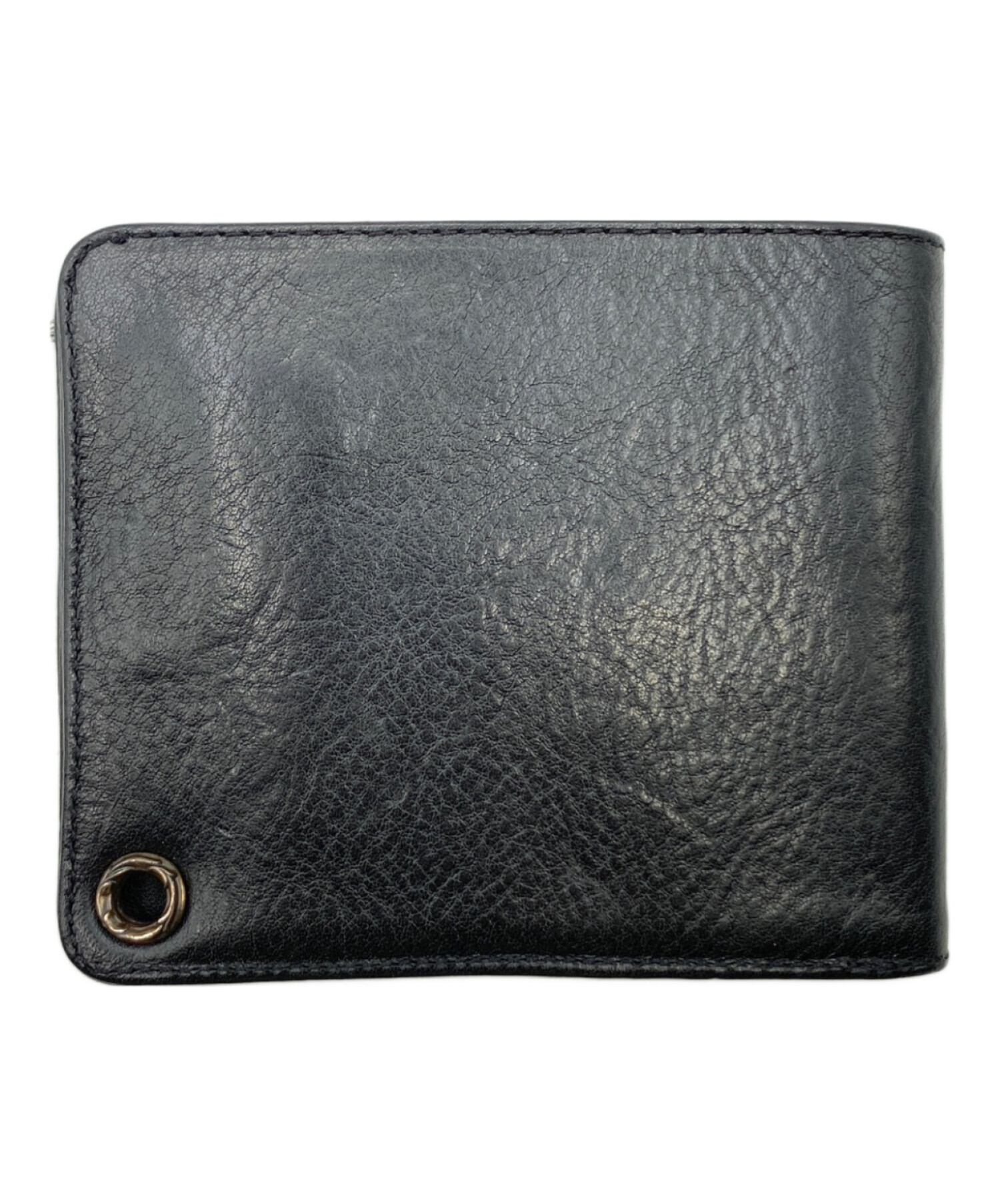 中古・古着通販】CHROME HEARTS (クロムハーツ) 2つ折り財布 ブラック