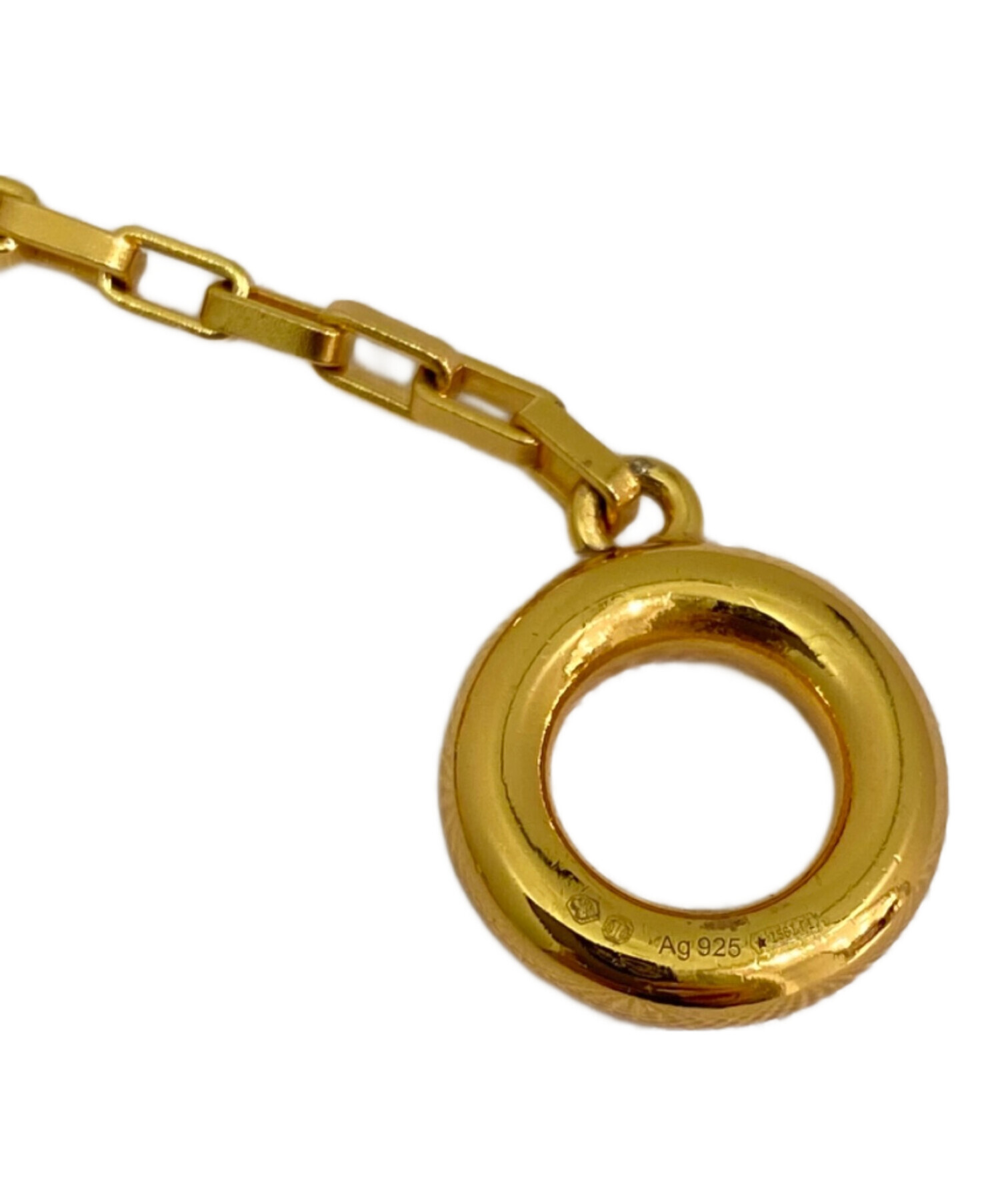 中古・古着通販】LOEWE (ロエベ) ロゴチャームブレスレット ゴールド