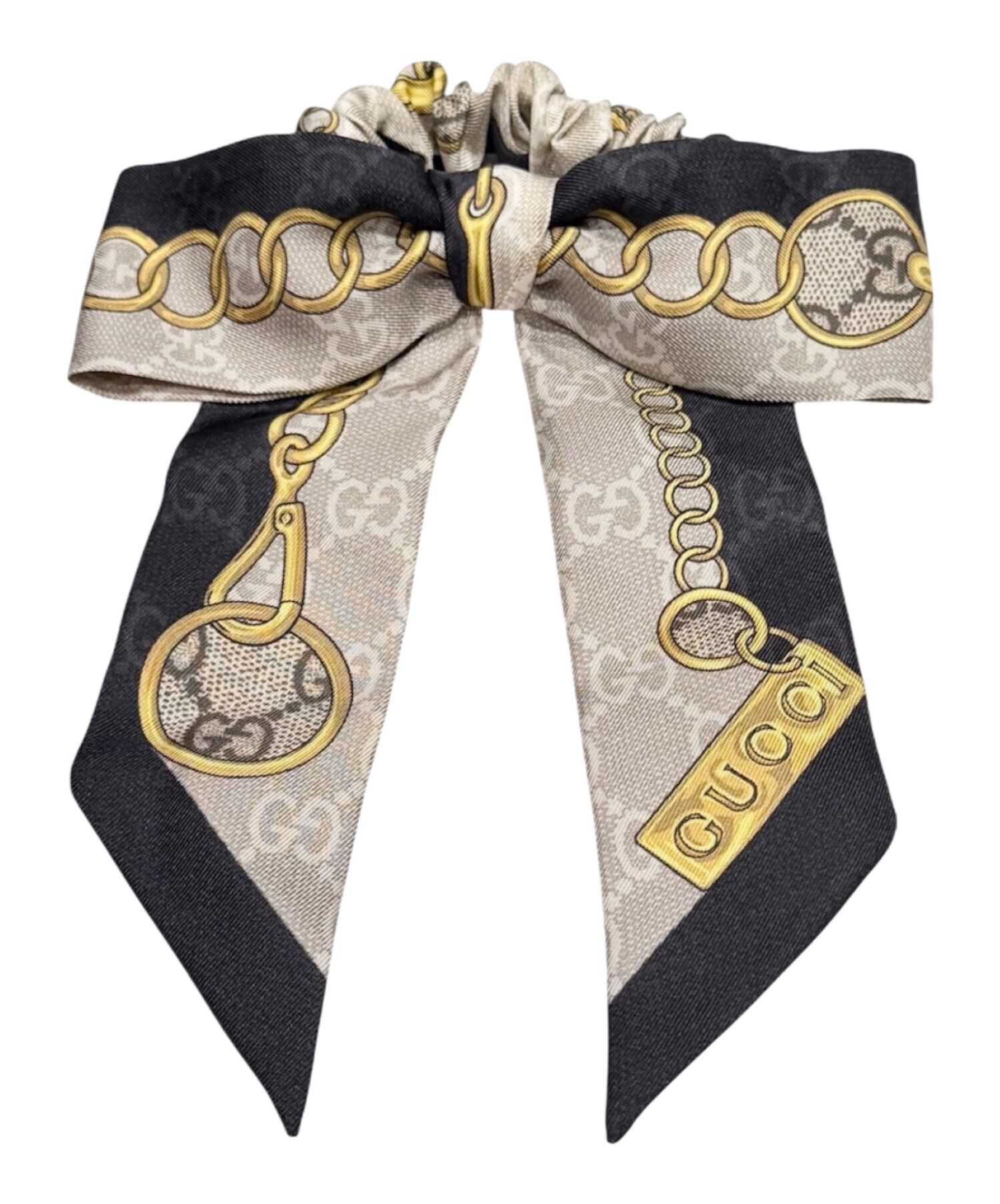 中古・古着通販】GUCCI (グッチ) シュシュ ブラック×ゴールド