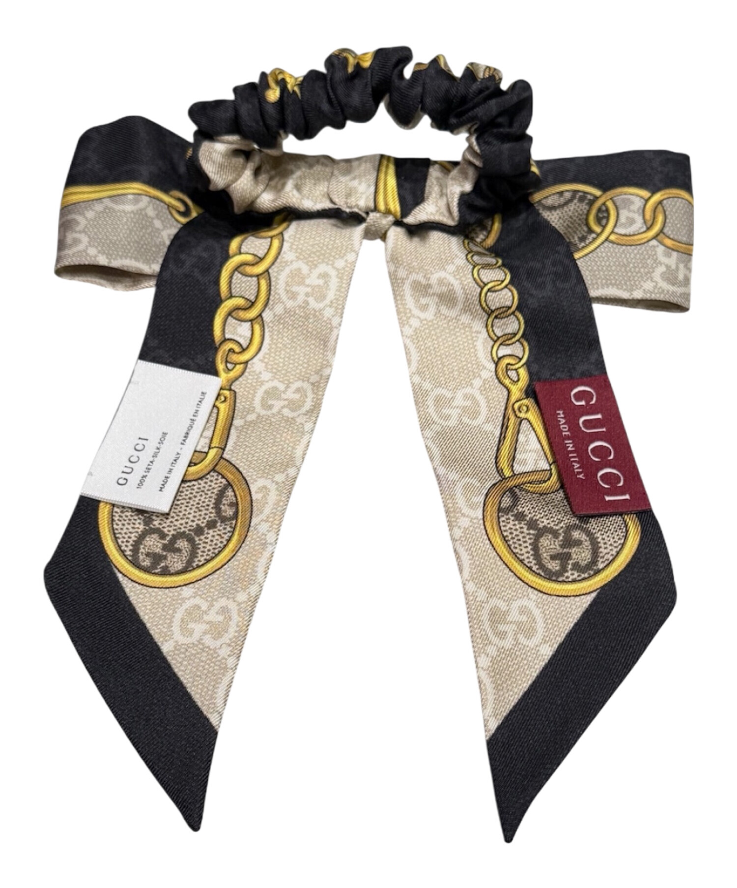 中古・古着通販】GUCCI (グッチ) シュシュ ブラック×ゴールド