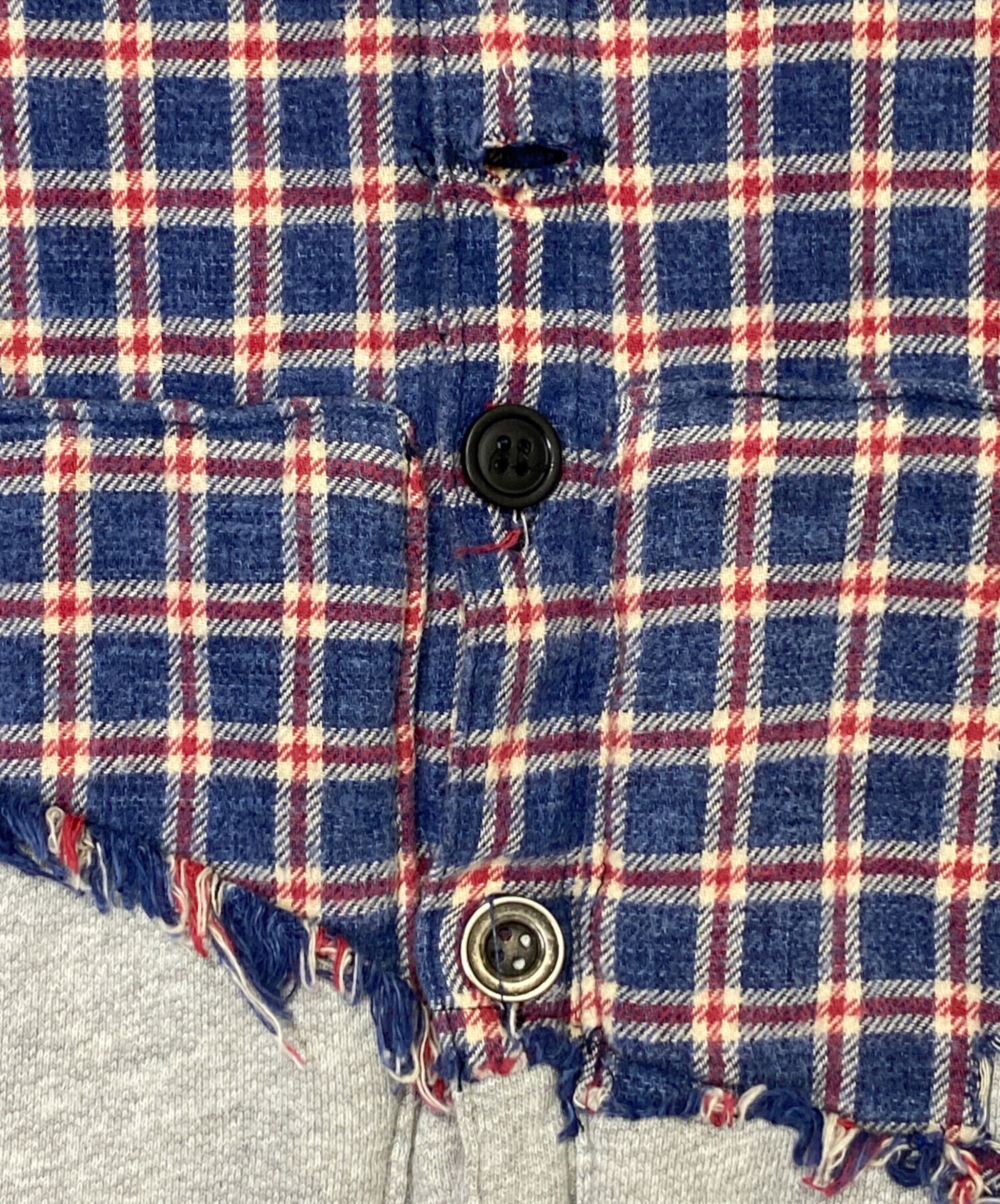 中古・古着通販】GREG LAUREN (グレッグローレン) 切替シャツ ネイビー