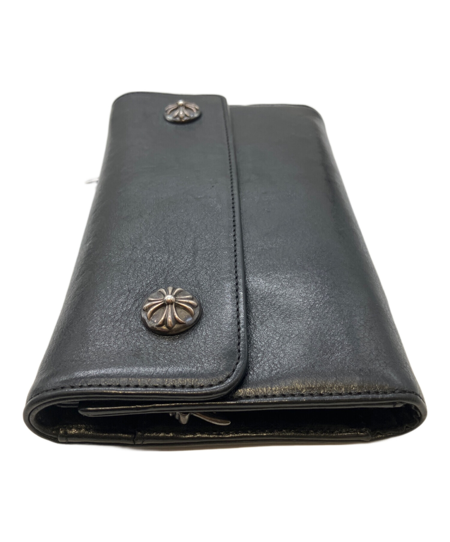 中古・古着通販】CHROME HEARTS (クロムハーツ) WAVE WALLET ブラック