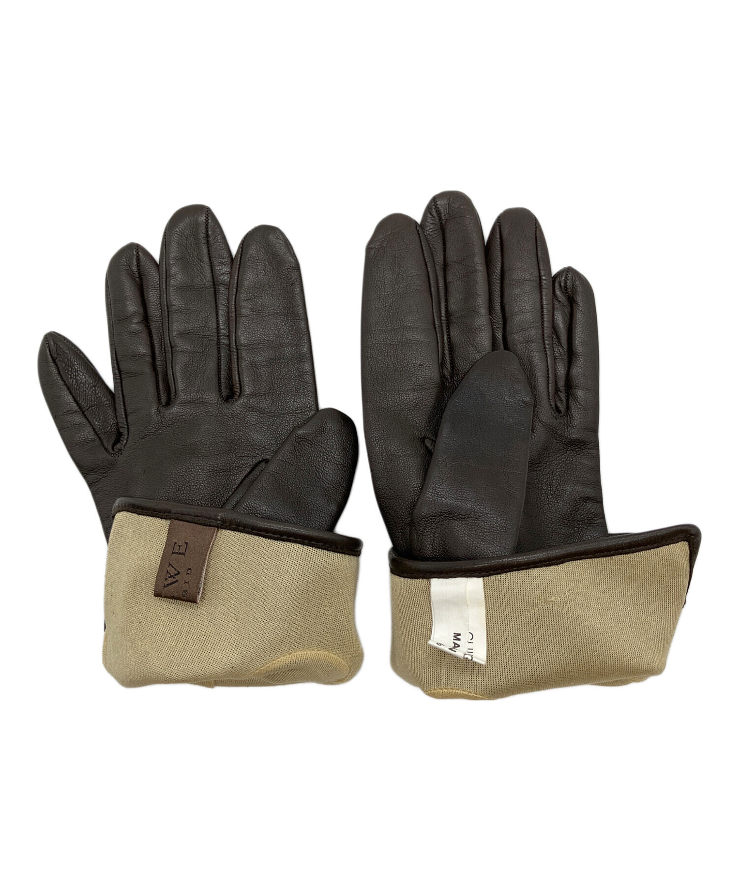 中古・古着通販】LOEWE (ロエベ) レザーグローブ ブラウン｜ブランド