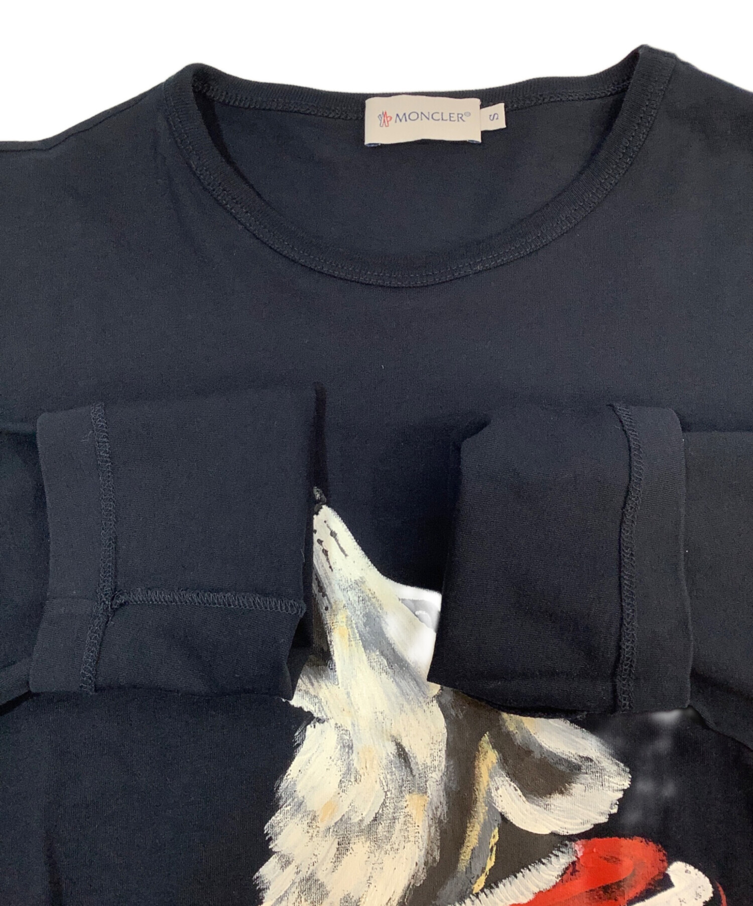 中古・古着通販】MONCLER (モンクレール) 長袖カットソー ネイビー