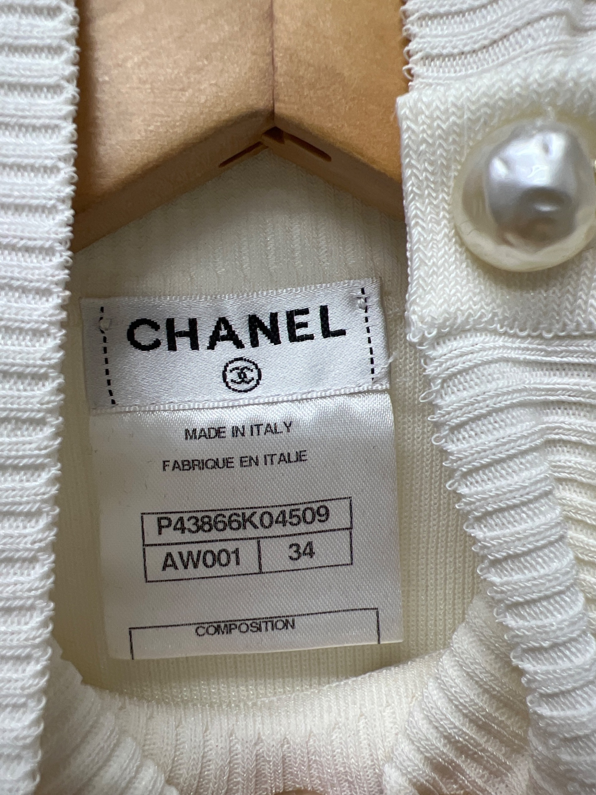 中古・古着通販】CHANEL (シャネル) 薄手ニット ホワイト サイズ:34