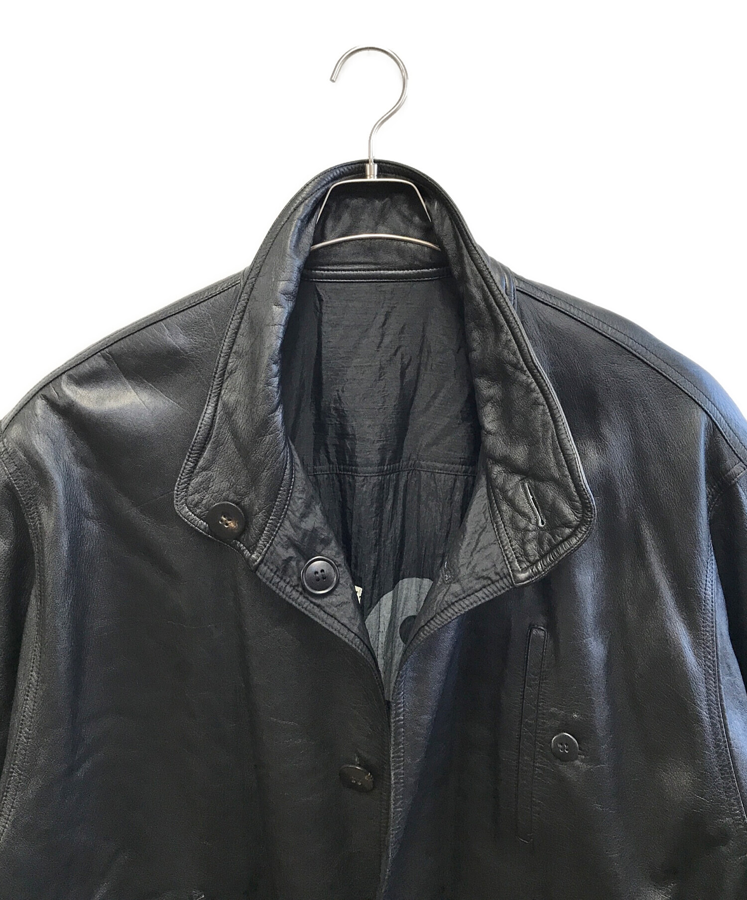 中古・古着通販】ISSEY MIYAKE (イッセイミヤケ) ラムレザーコート