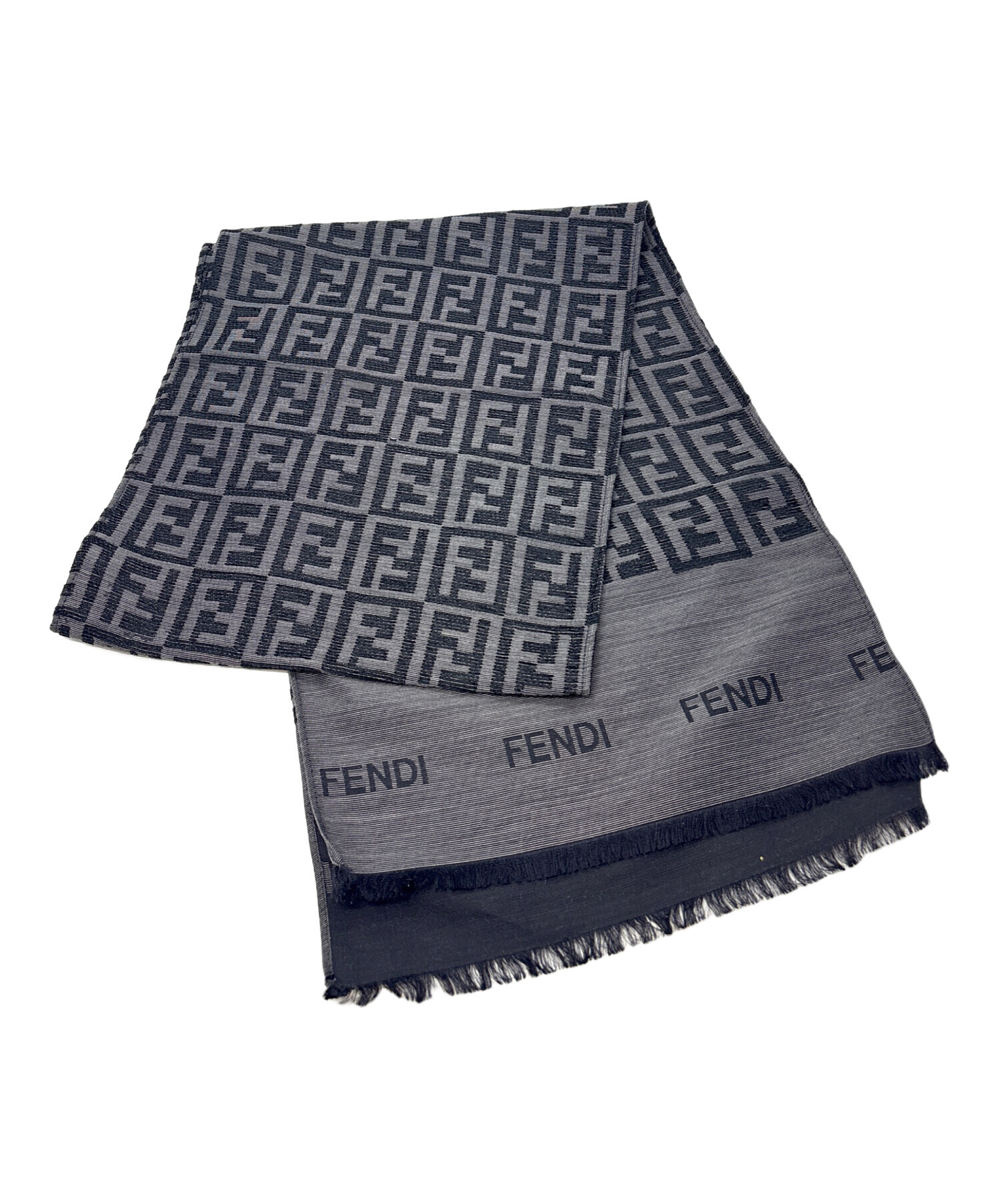中古・古着通販】FENDI (フェンディ) マフラー / ズッカ柄 グレー