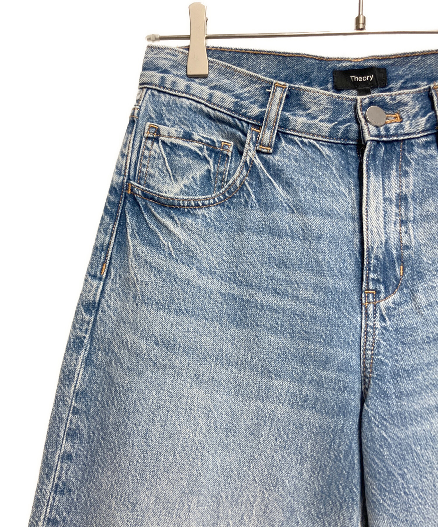 中古・古着通販】theory (セオリー) ワイドストレートデニム ブルー