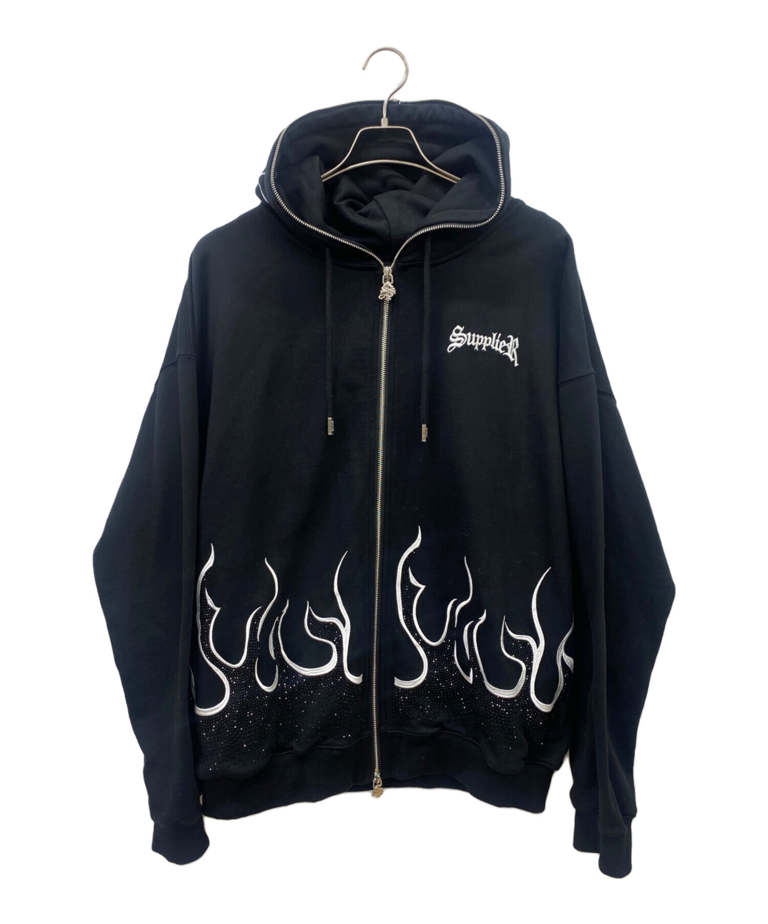 中古・古着通販】SUPPLIER (サプライヤー) ジップパーカー ブラック