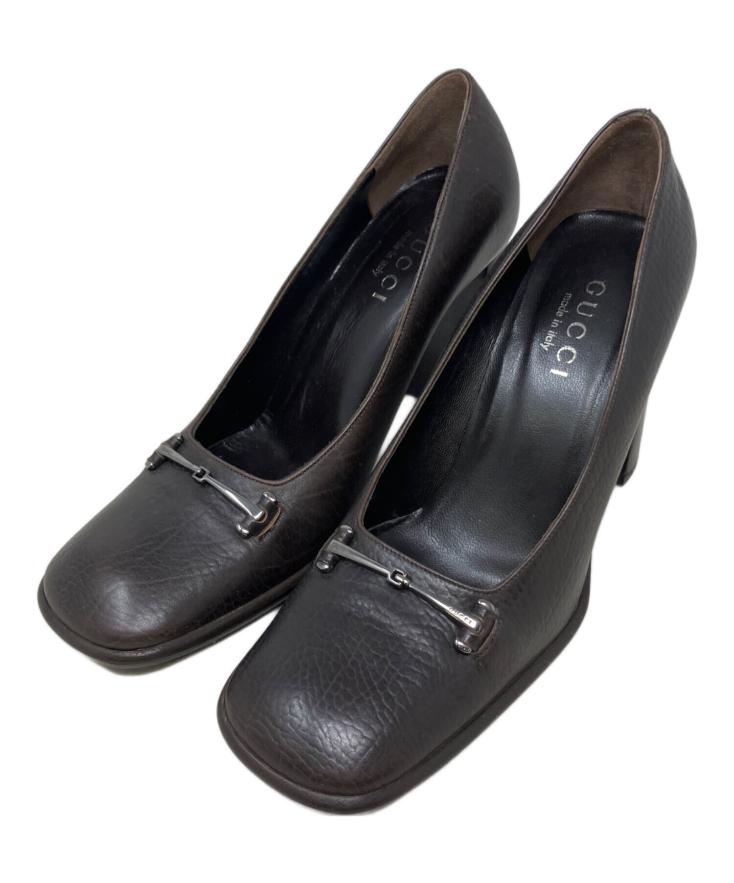 中古・古着通販】GUCCI (グッチ) ヒールパンプス ブラウン サイズ:37 1