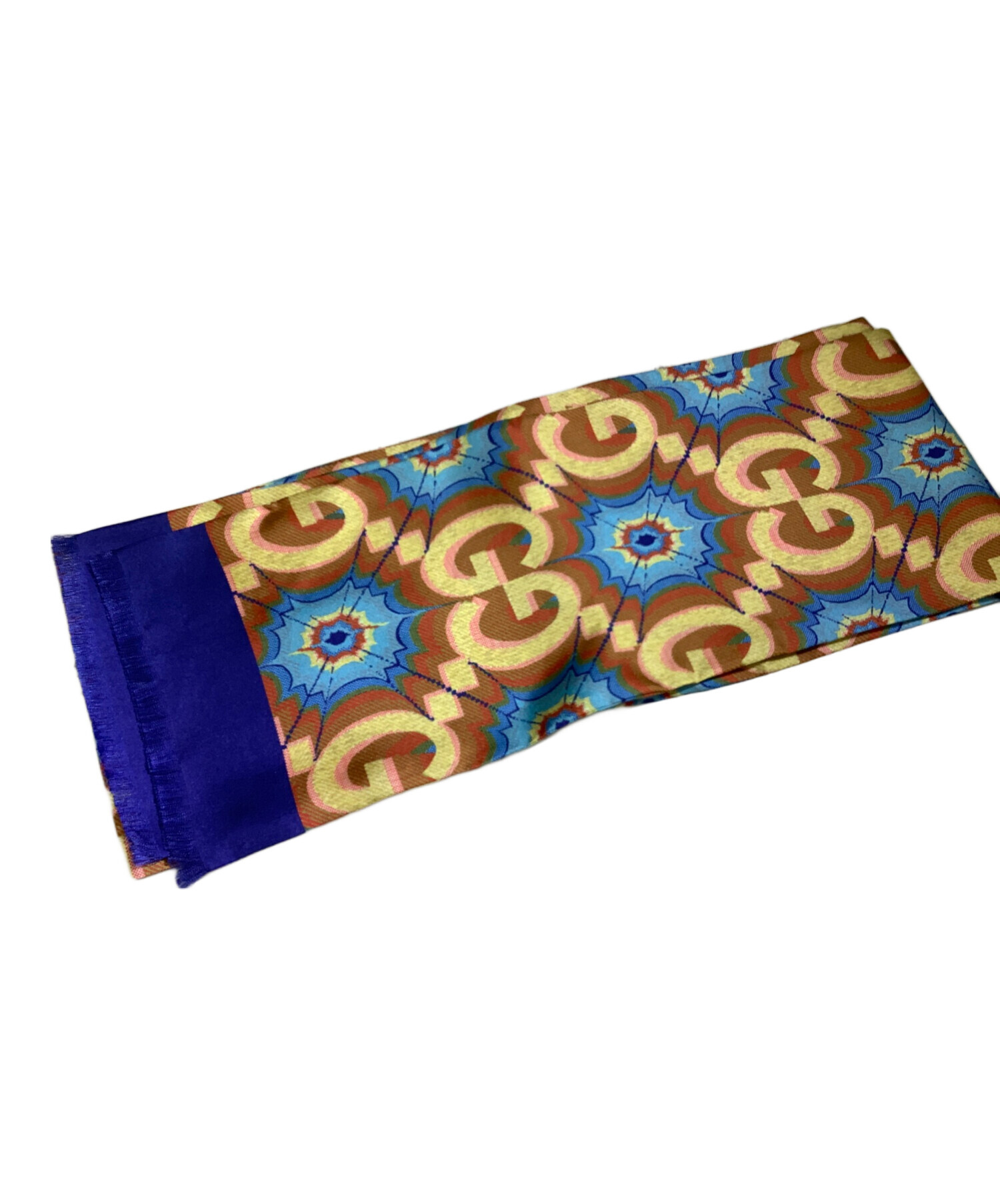 中古・古着通販】GUCCI (グッチ) シルクスカーフ ブラウン｜ブランド