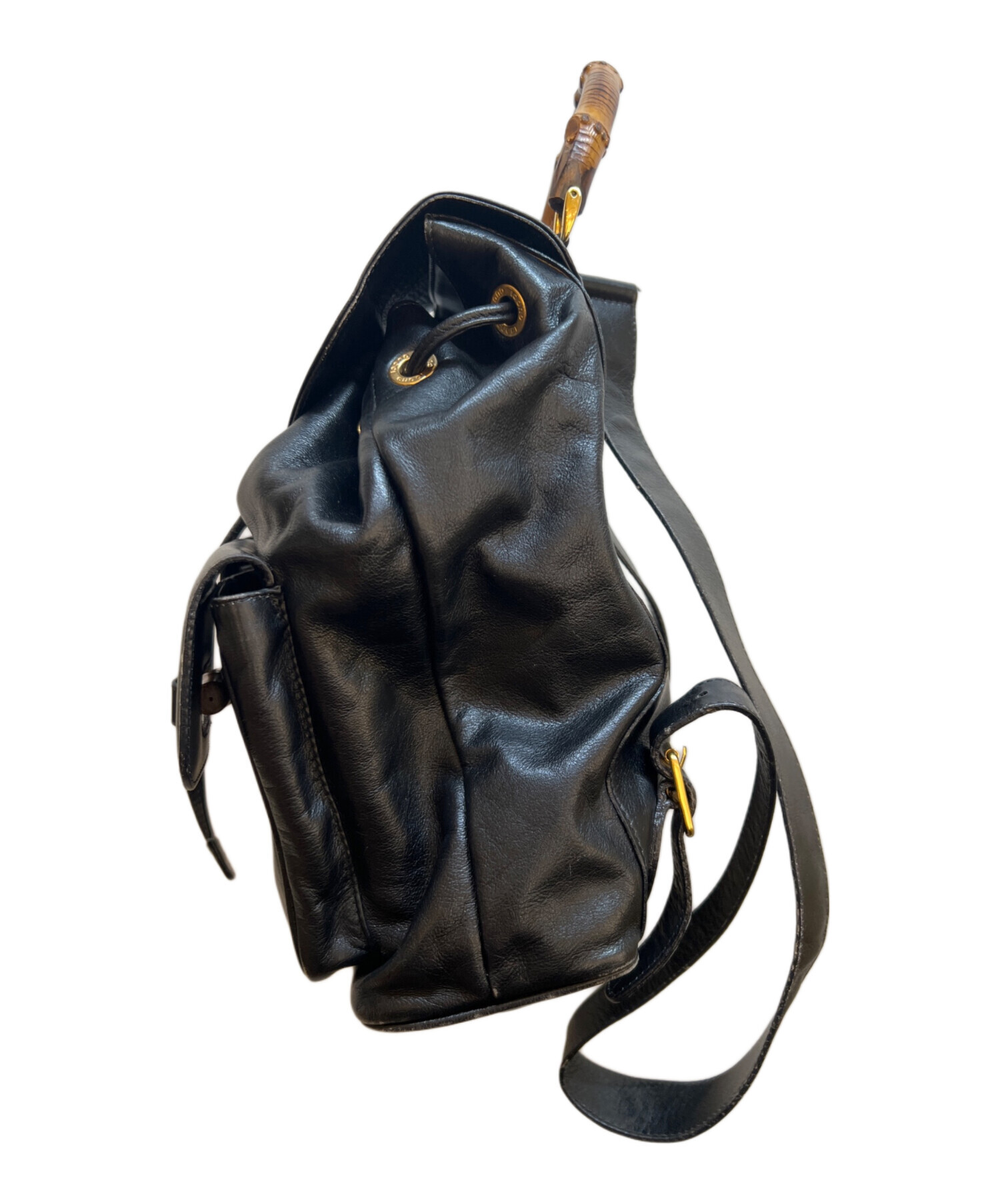 中古・古着通販】GUCCI (グッチ) バンブーリュック ブラック｜ブランド