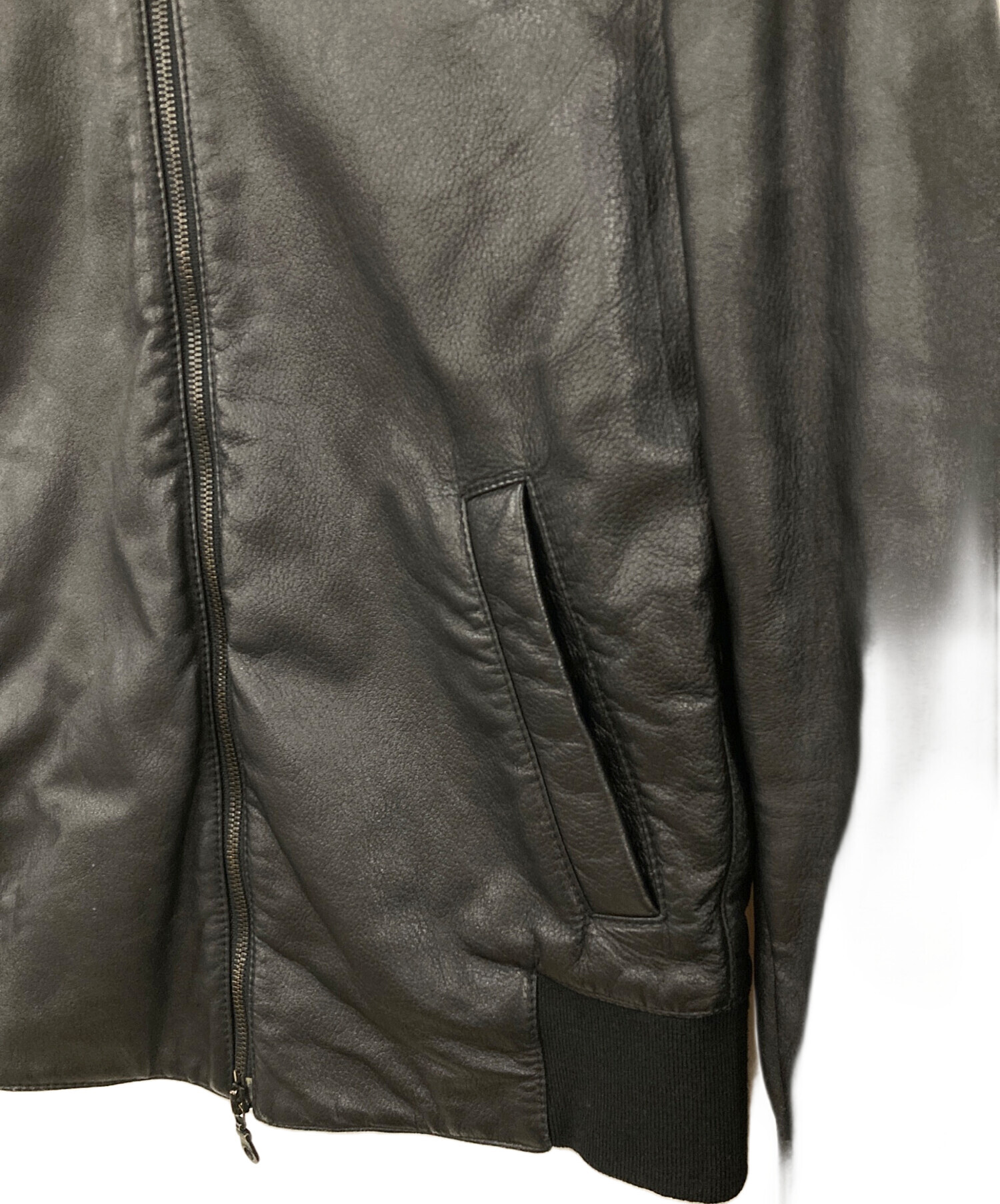 中古・古着通販】KENZO (ケンゾー) レザージャケット ブラック サイズ