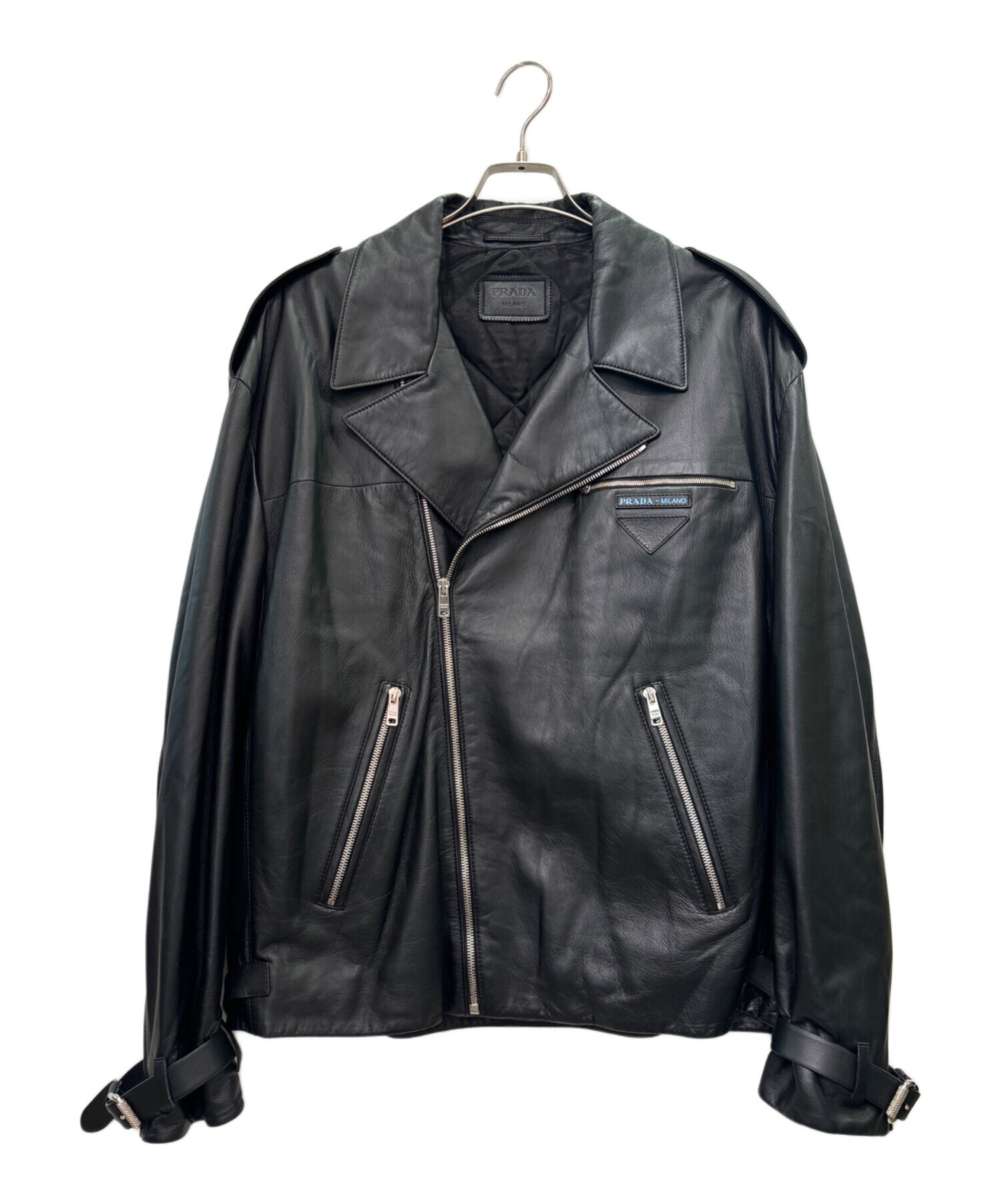 中古・古着通販】PRADA (プラダ) PRADA フロントロゴ ラムレザー