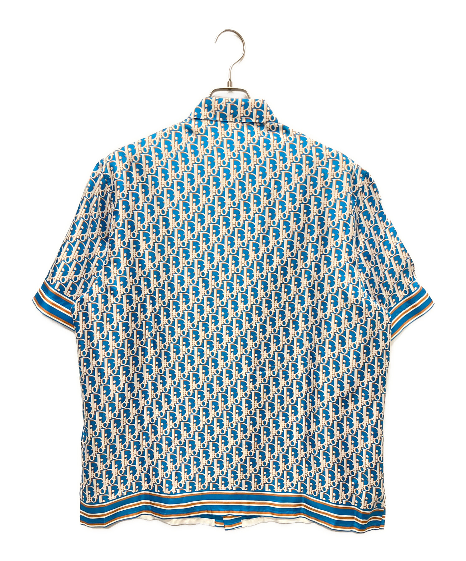 中古・古着通販】Dior (ディオール) オブリークシルクシャツ ブルー