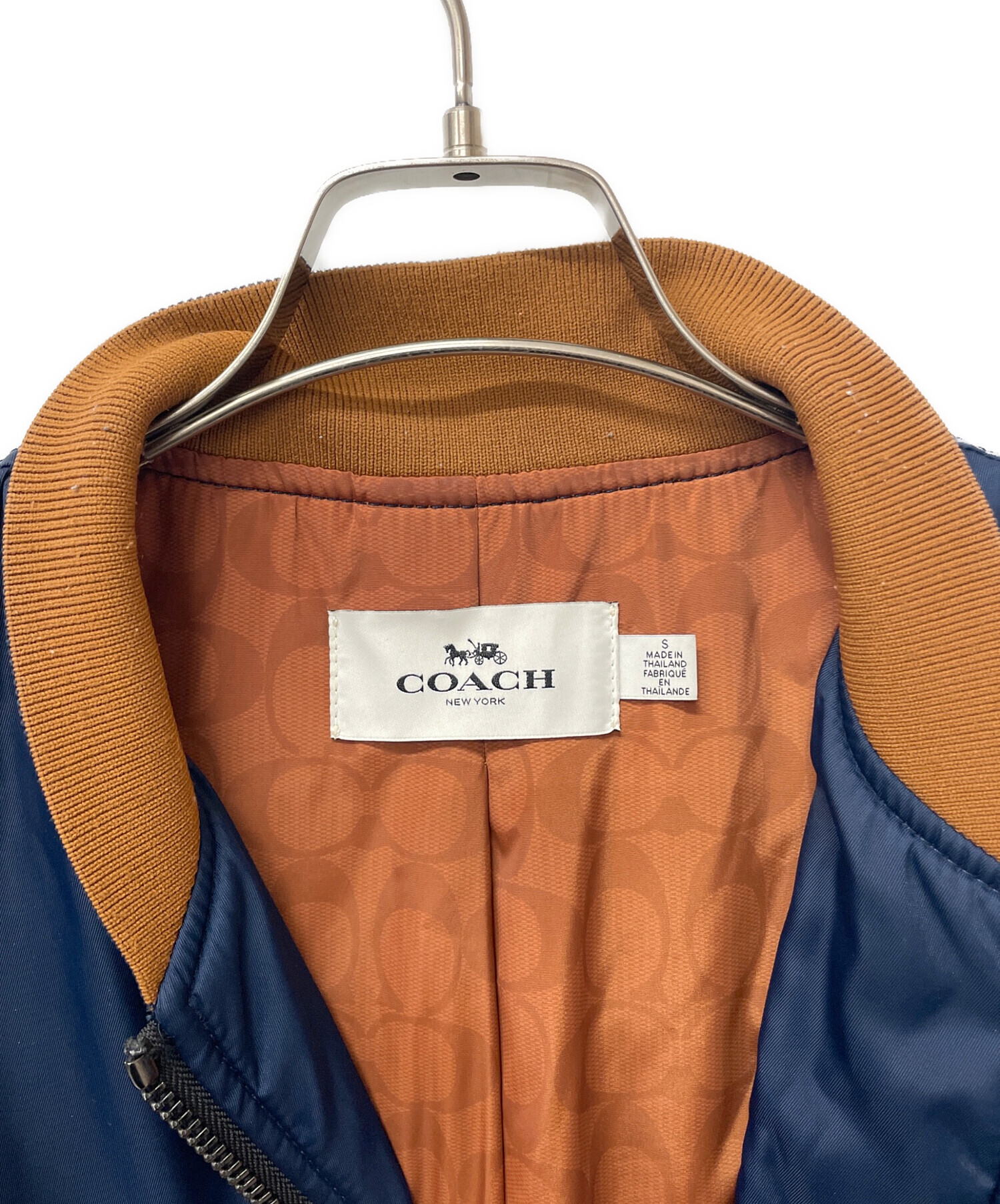 中古・古着通販】COACH (コーチ) MA-1ジャケット ネイビー サイズ:S