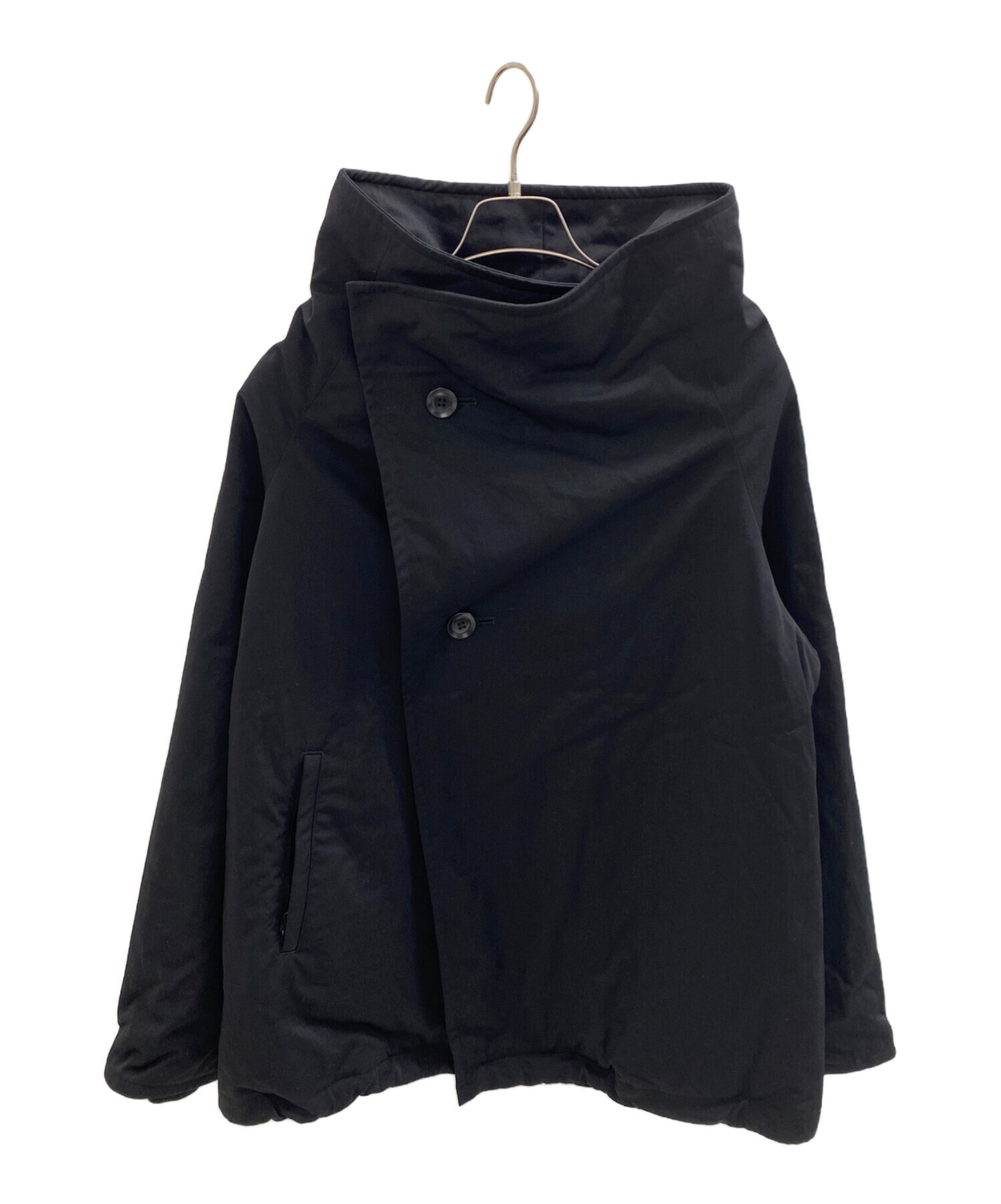 中古・古着通販】Y's (ワイズ) CHINO CLOTH WRAP COAT ブラック サイズ
