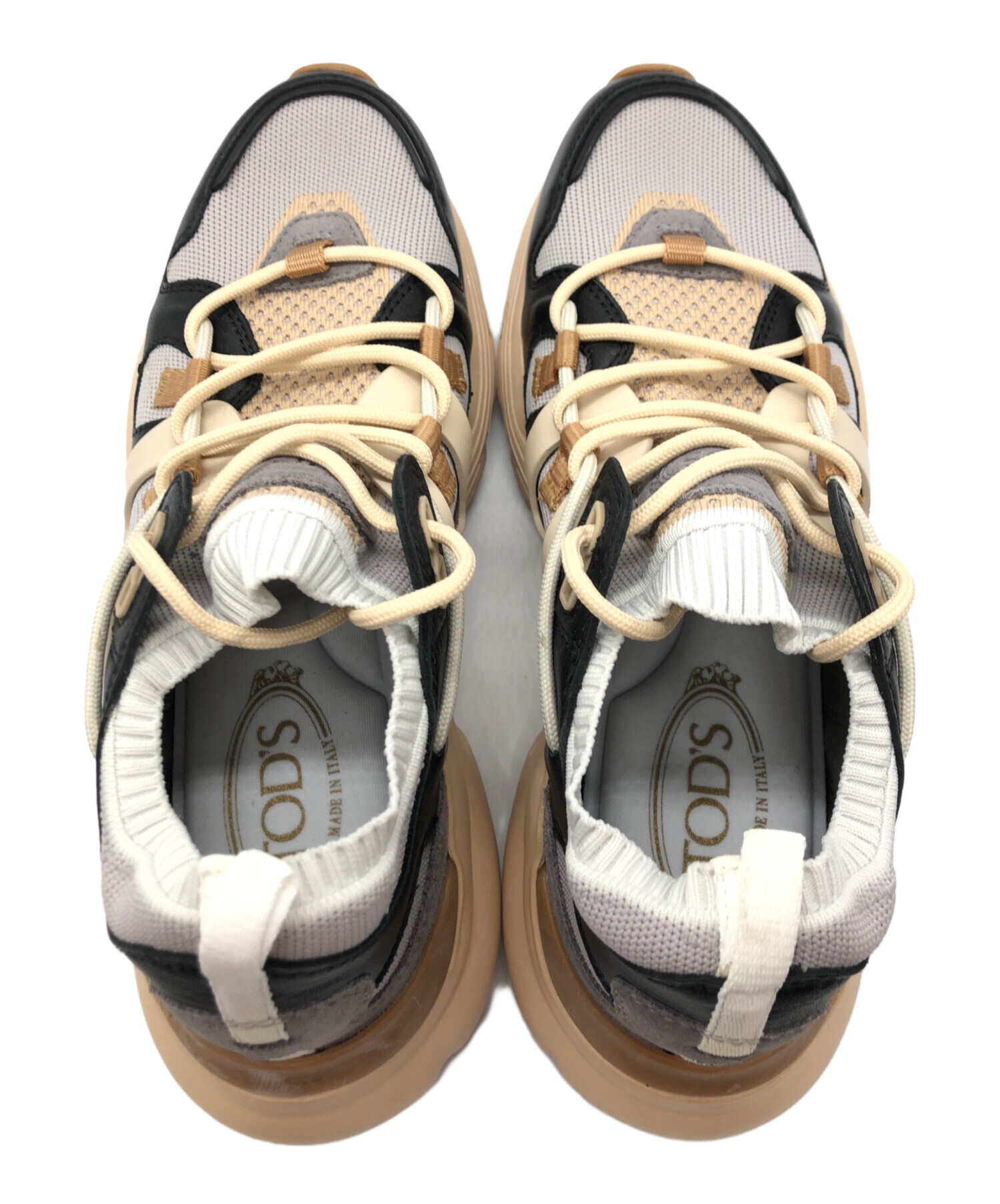 中古・古着通販】TOD'S (トッズ) スニーカー ベージュ×ブラック サイズ