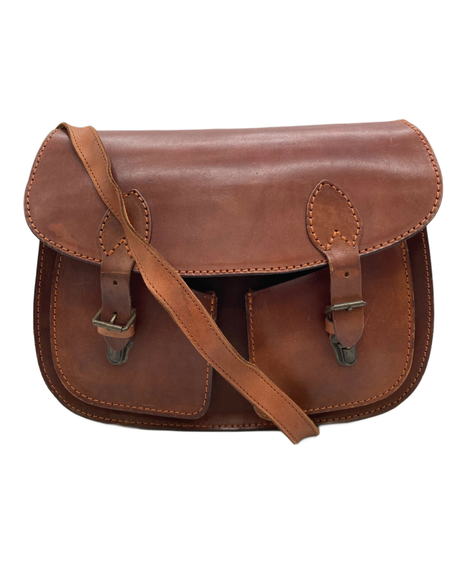 中古・古着通販】Beans (ビーンズ) レザーメッセンジャーバッグ