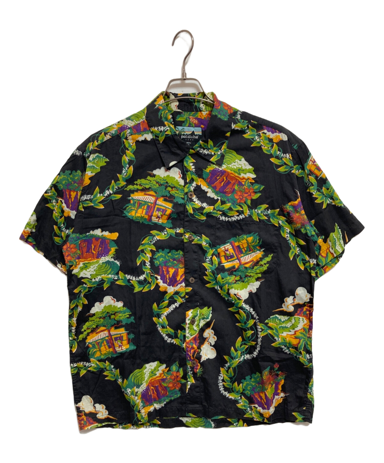 中古・古着通販】pataloha (パタロハ) アロハシャツ ブラック×グリーン