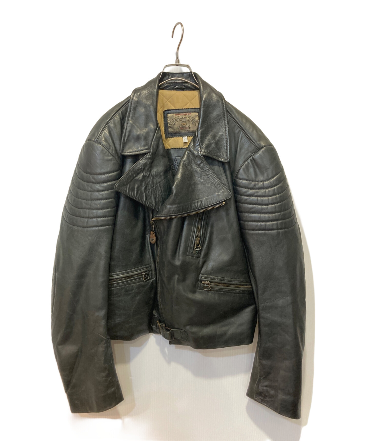 中古・古着通販】ARMANI JEANS (アルマーニジーンズ) ダブルレザー