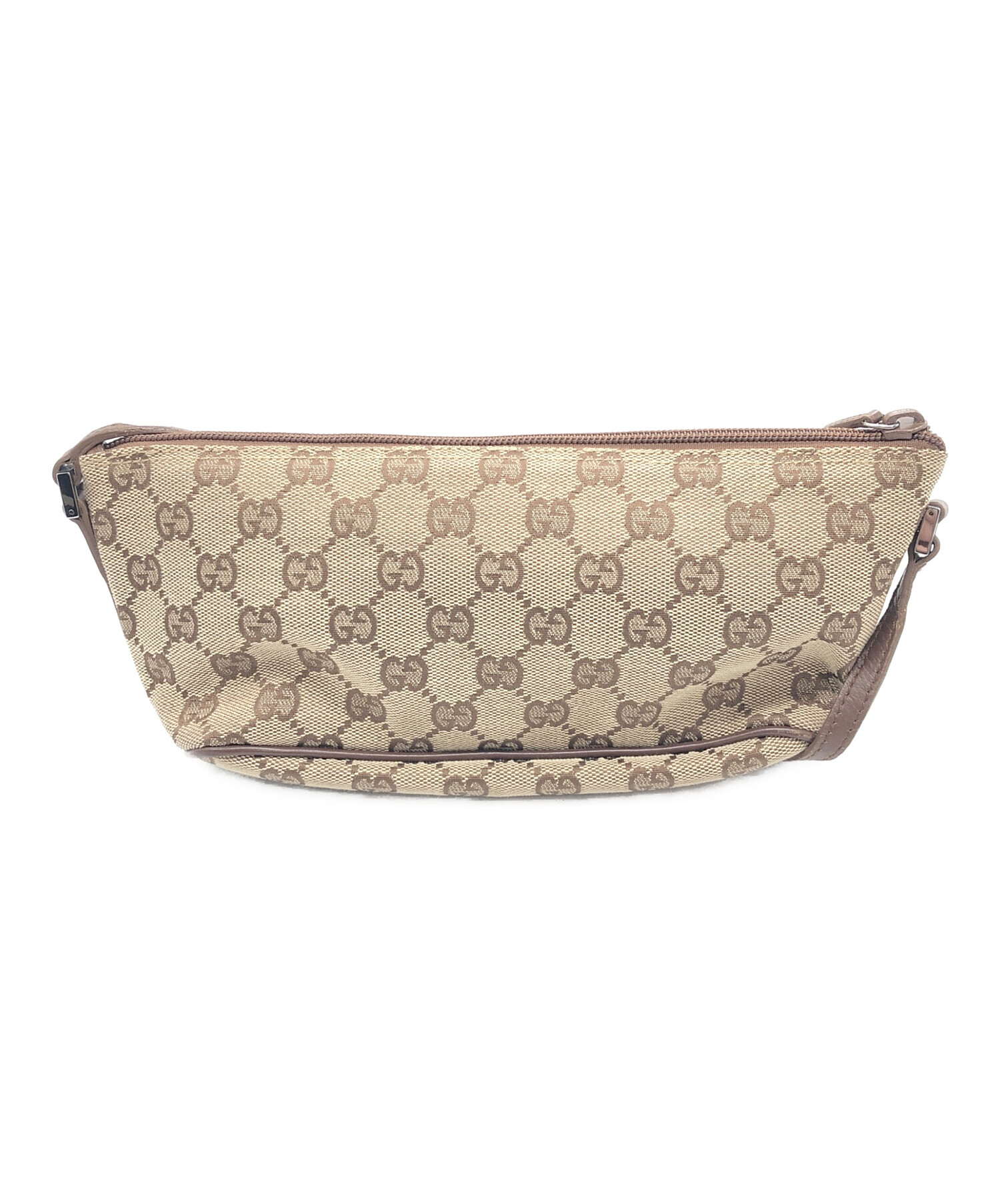 中古・古着通販】GUCCI (グッチ) GGキャンバス レザー ハンドバッグ