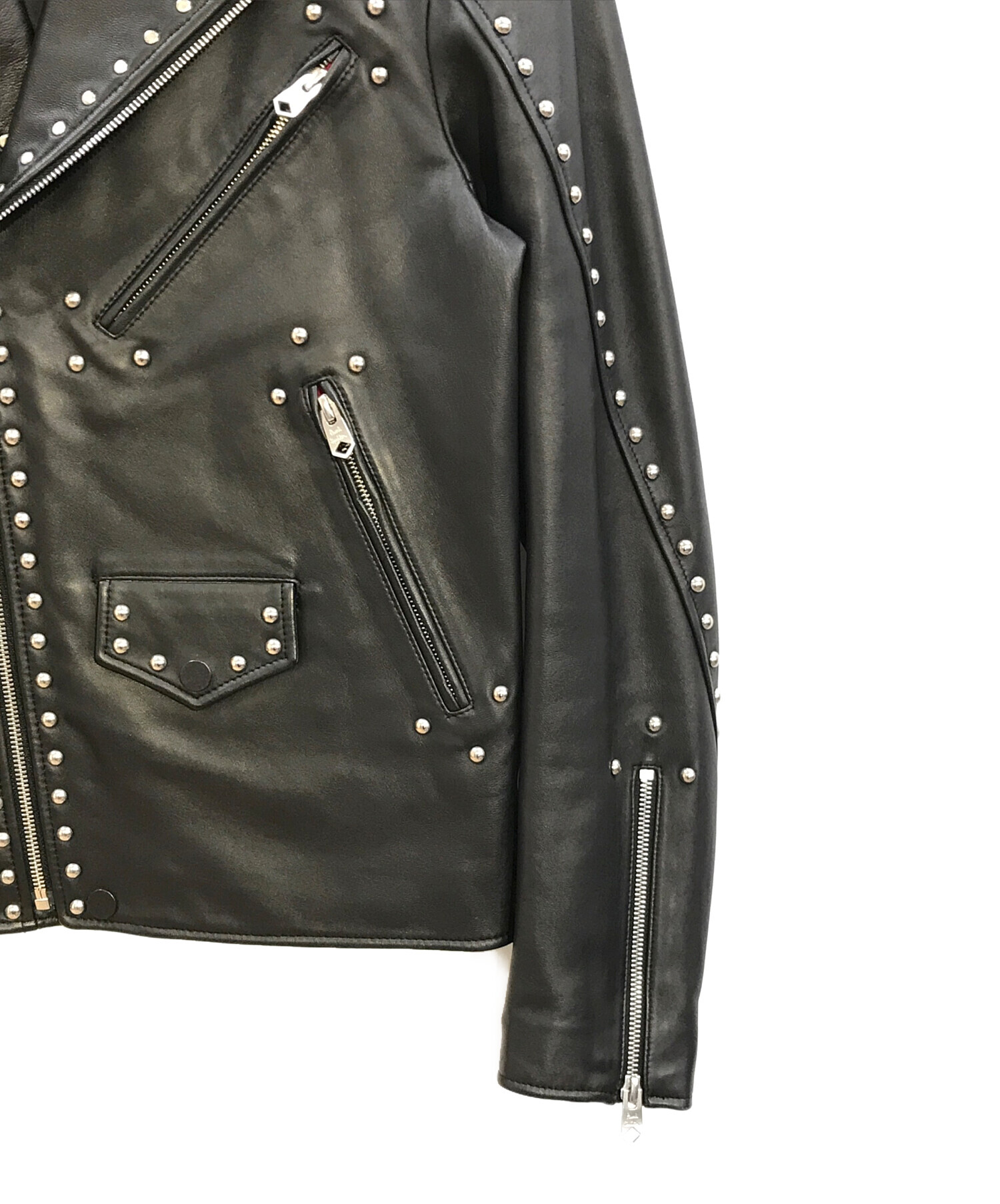 中古・古着通販】PAUL SMITH (ポールスミス) ラムレザースタッズダブル