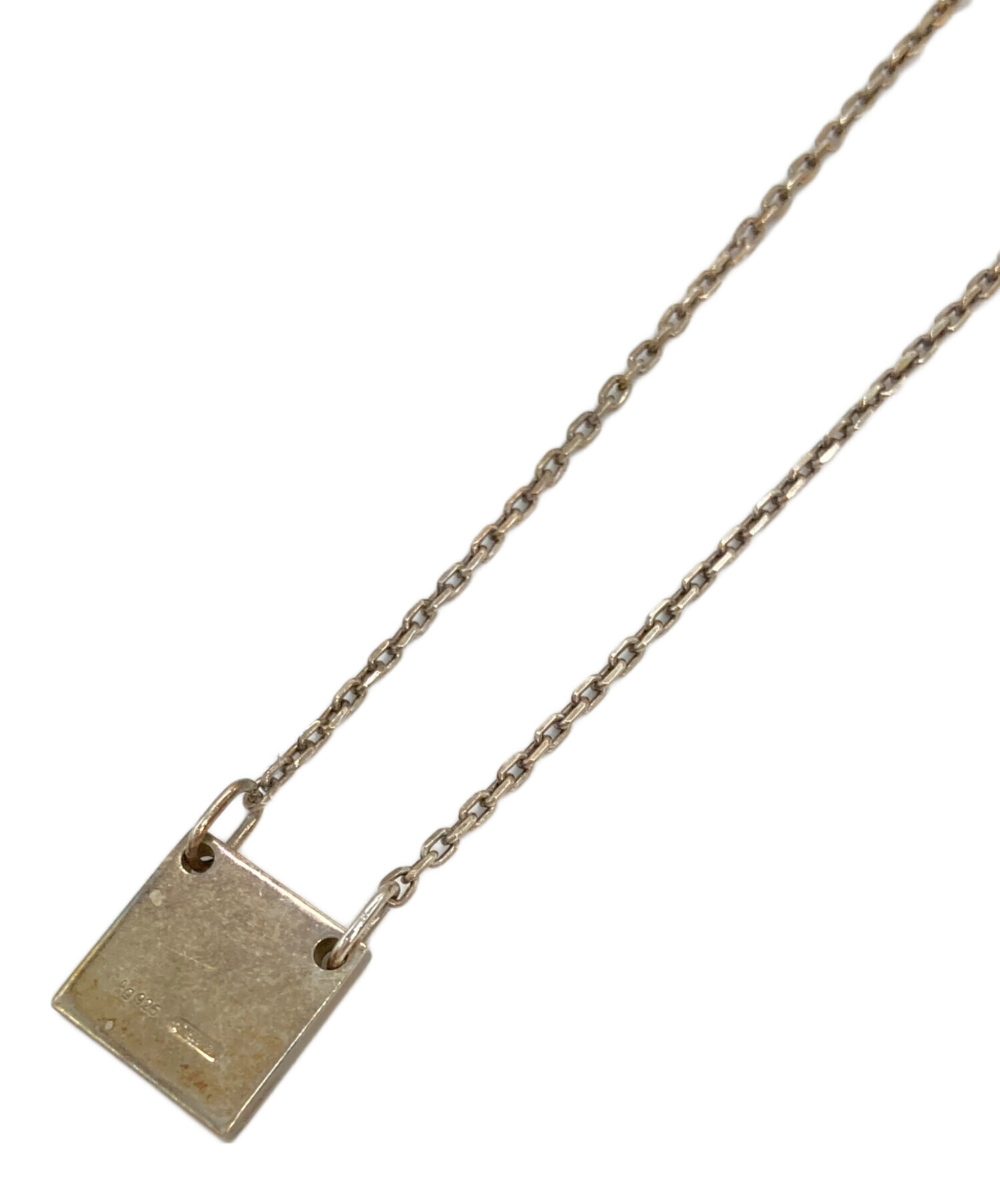 中古・古着通販】GUCCI (グッチ) スクエアプレートネックレス