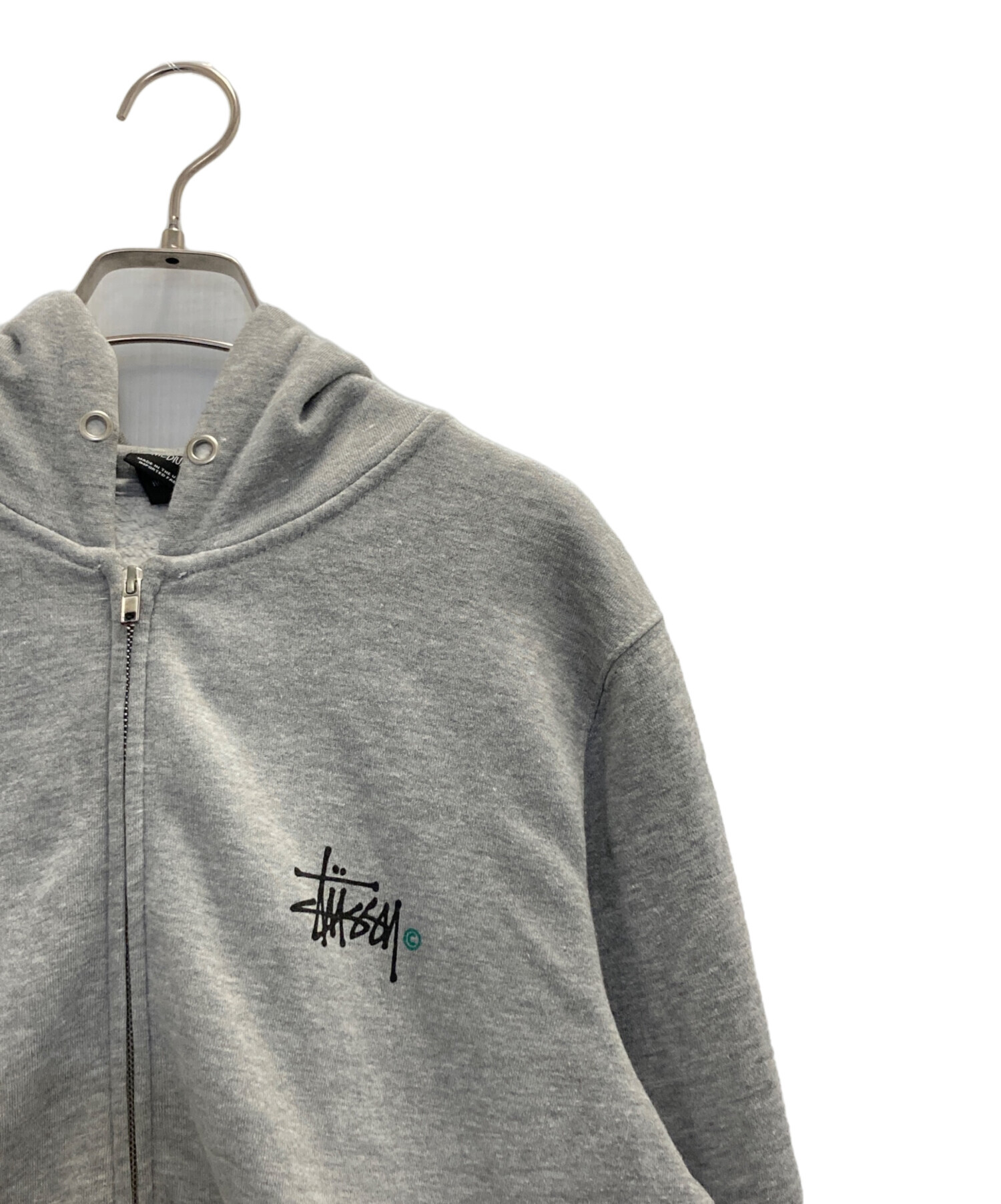 中古・古着通販】stussy (ステューシー) ジップパーカー グレー サイズ