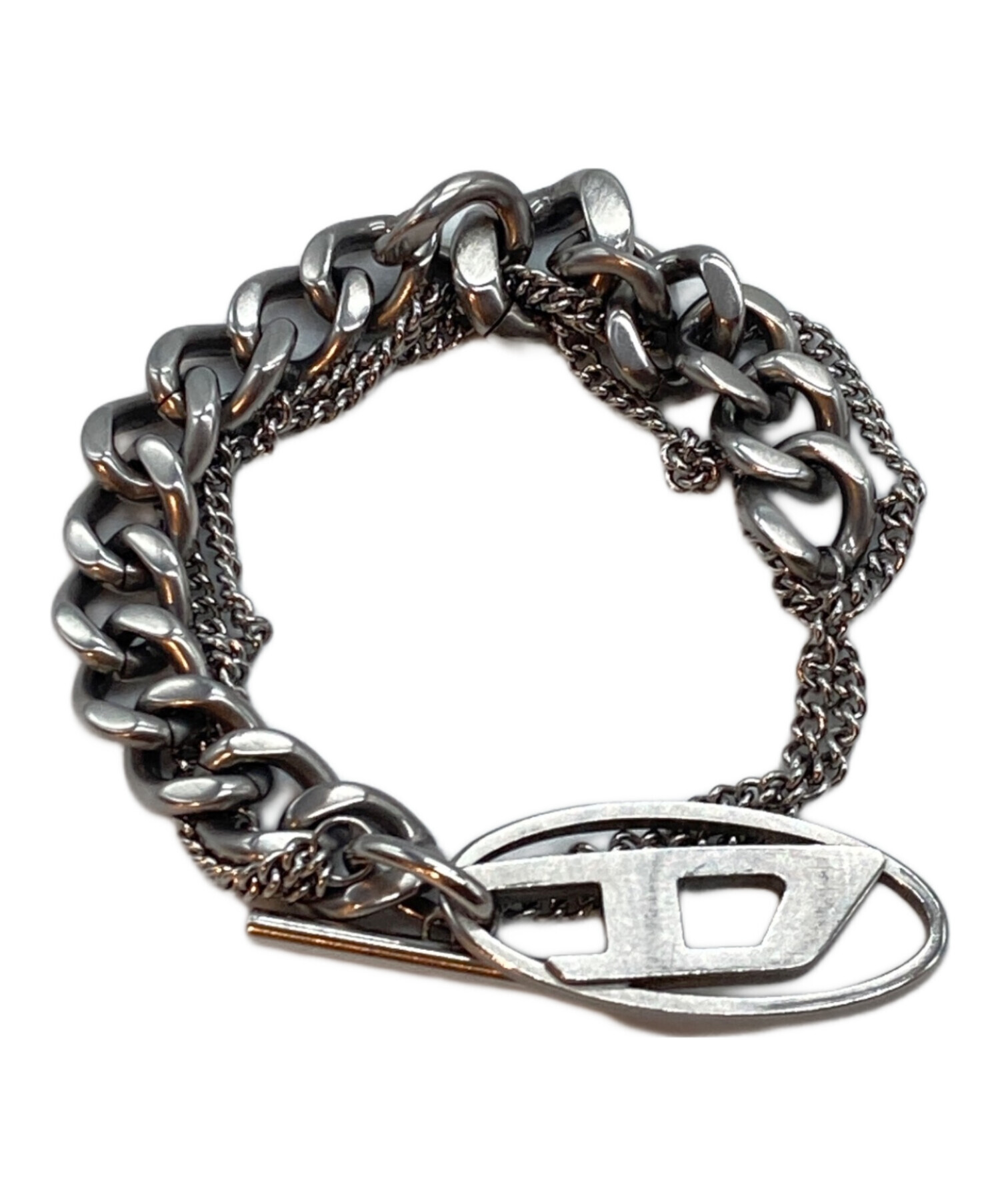 中古・古着通販】DIESEL (ディーゼル) ロゴブレスレット シルバー