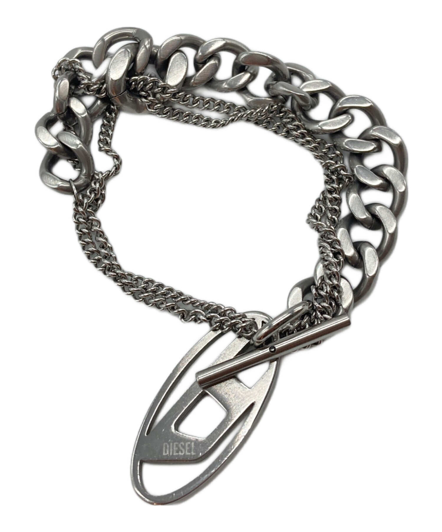 中古・古着通販】DIESEL (ディーゼル) ロゴブレスレット シルバー