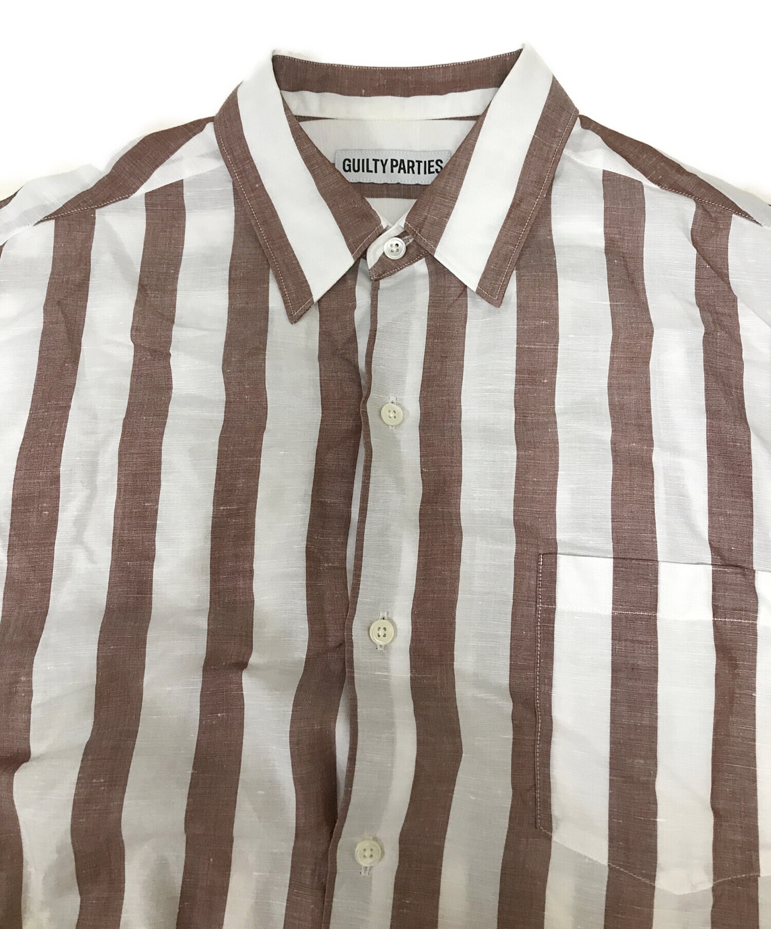 中古・古着通販】WACKO MARIA (ワコマリア) ヘンプ混ストライプシャツ
