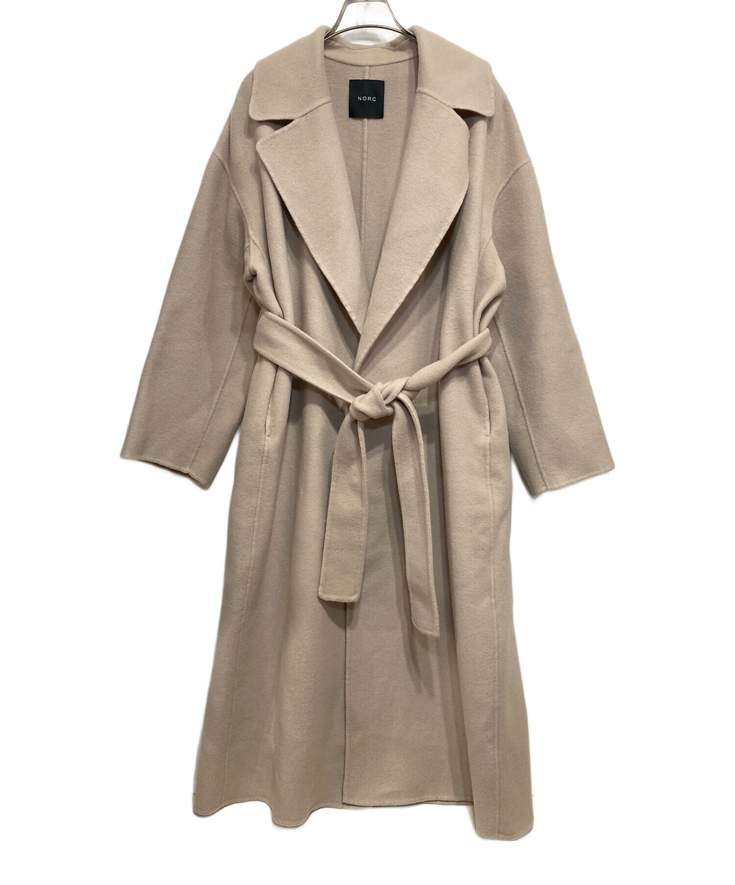 中古・古着通販】N.O.R.C (ノーク) ウールメルトンロングリバーコート
