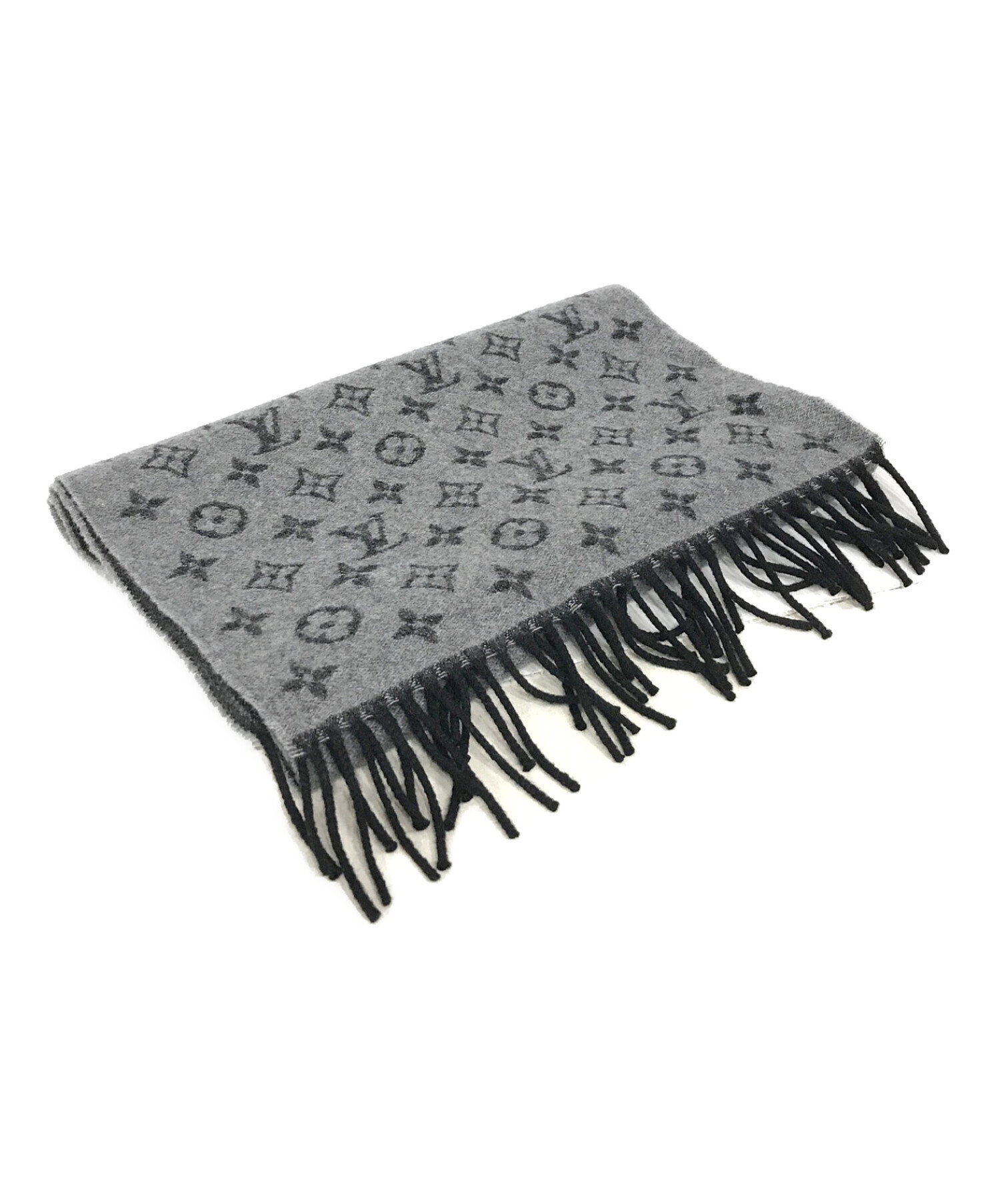 LOUIS VUITTON モノグラムマフラー グレー 【公式通販】