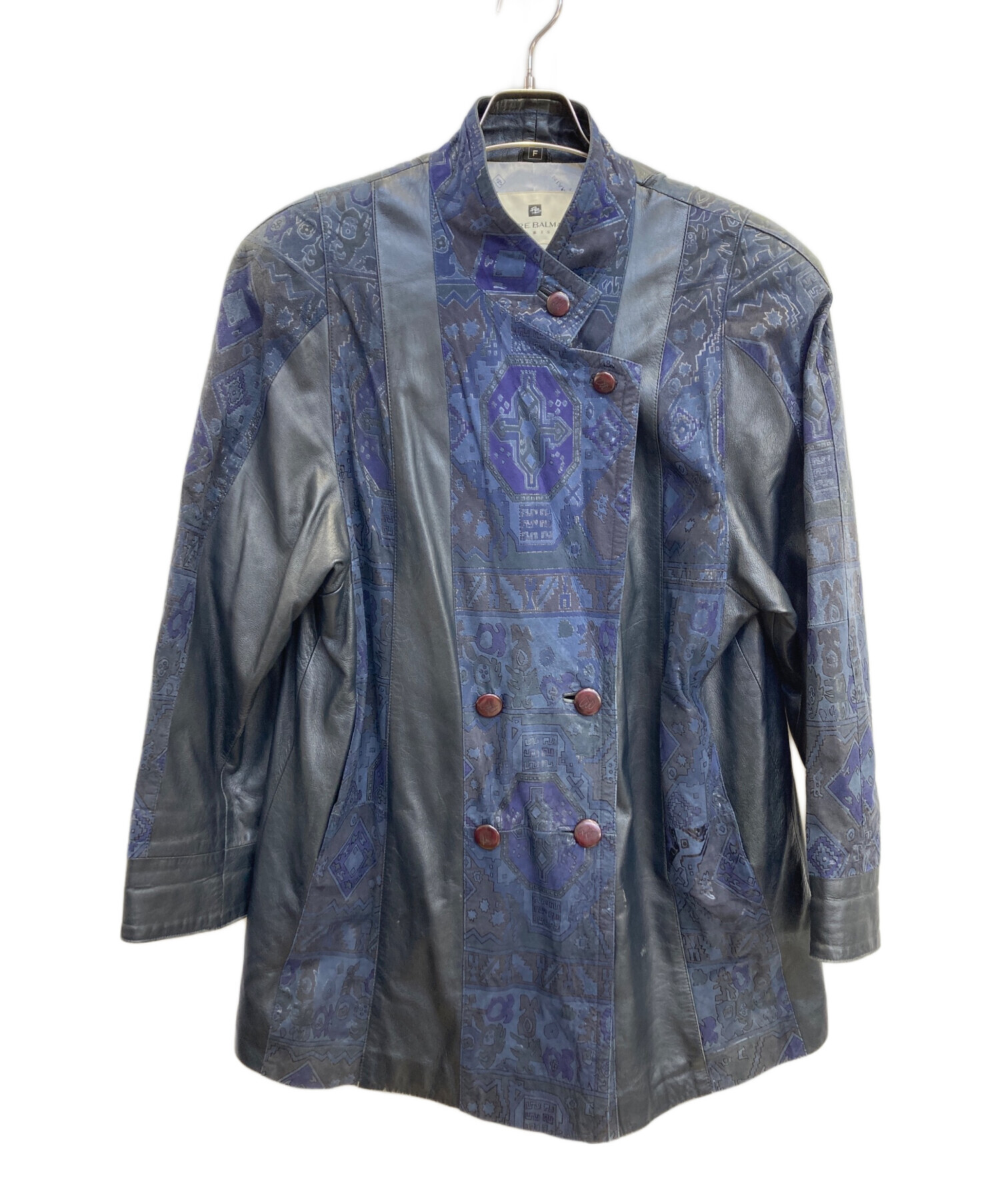 中古・古着通販】PIERRE BALMAIN (ピエール バルマン) レザーコート